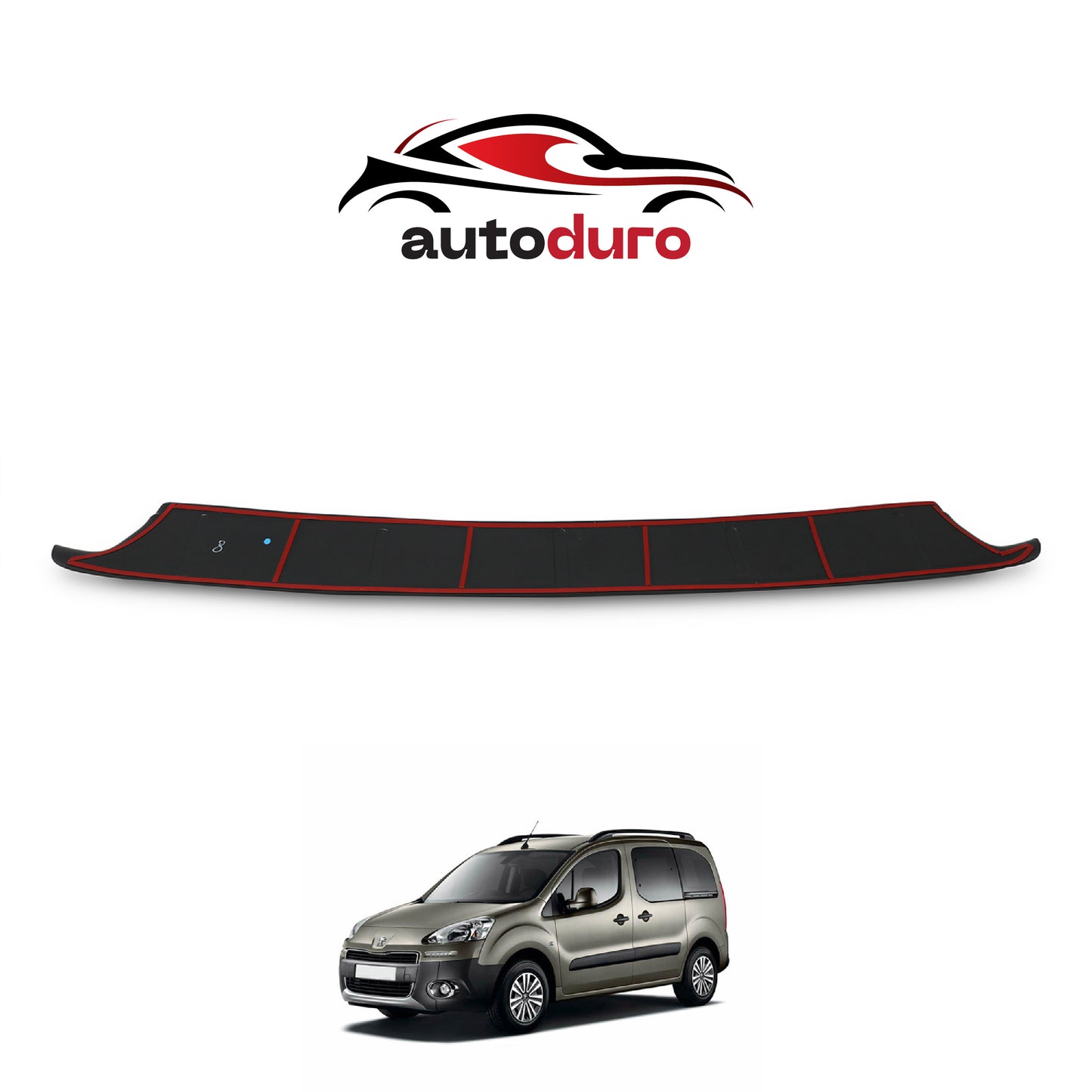 Autoduro Peugeot Partner Tepee 2009 - 2015 Rear Bumper Sill Protector Gloss - 39610409-010500-20010101_5