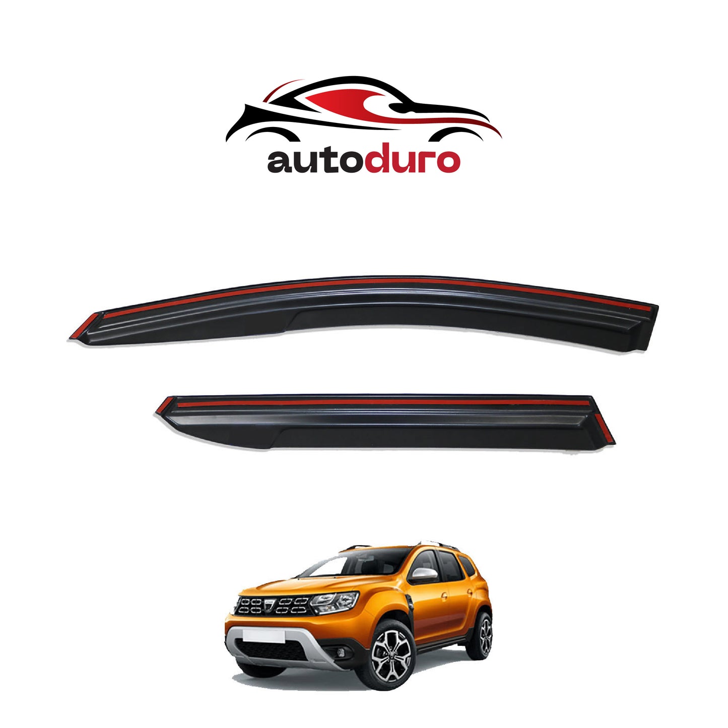 Autoduro Dacia Duster 2018 - 2024 Window Wind Deflectors 4pcs Chrome - 45210218-020019-20010101_5
