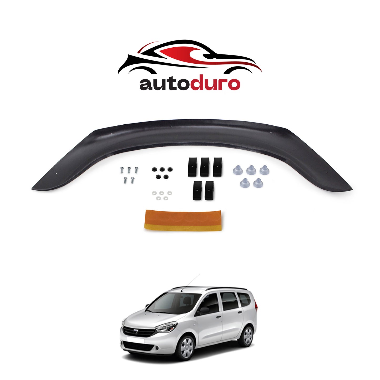 Autoduro Dacia Lodgy 2013 Onwards Bonnet Deflector 4mm - 30210313-010409-40010101_2
