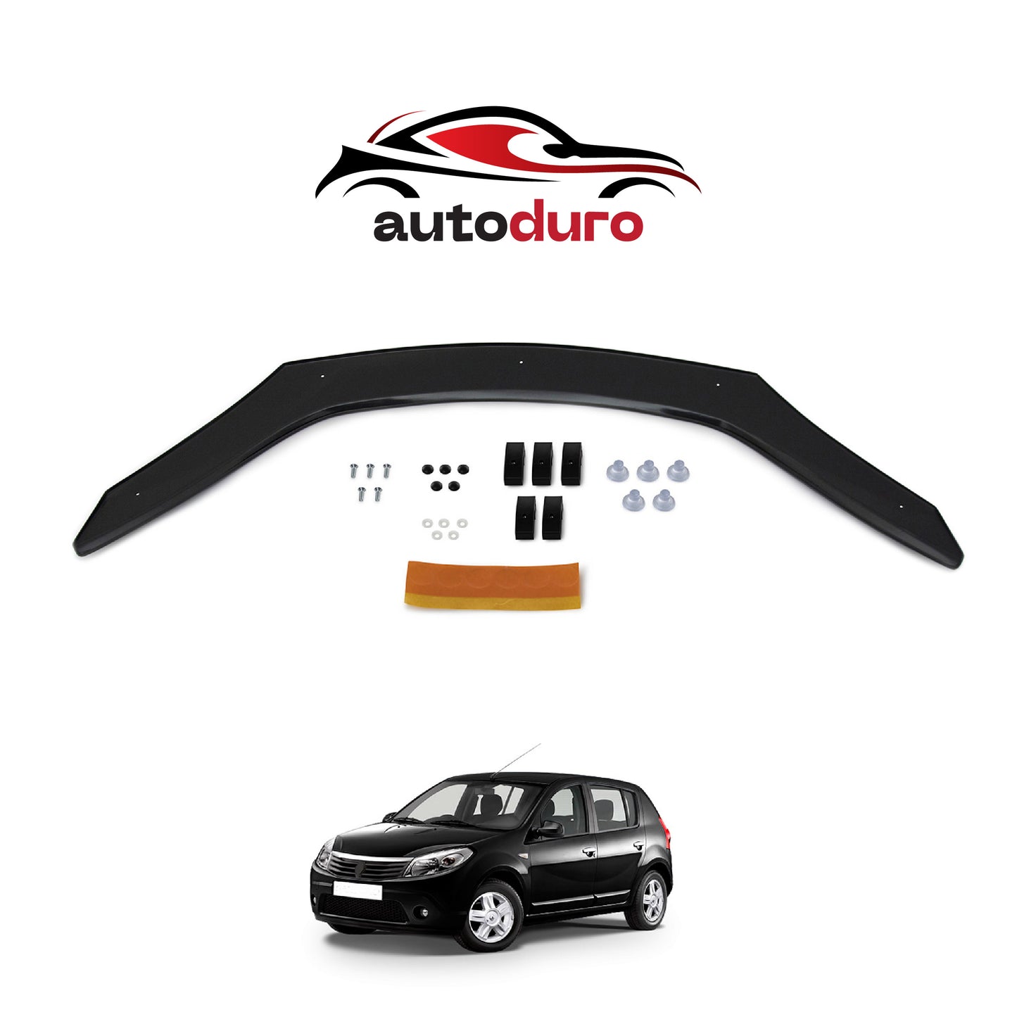 Autoduro Dacia Sandero 2009 - 2012 Bonnet Deflector 4mm - 30210609-010409-40010101_2