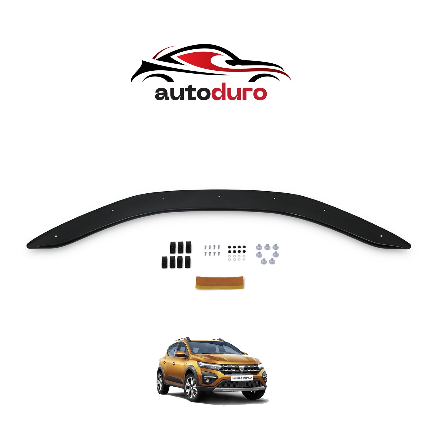 Autoduro Dacia Sandero 2021 Onwards Bonnet Deflector 4mm - 30210621-010409-40010101_5