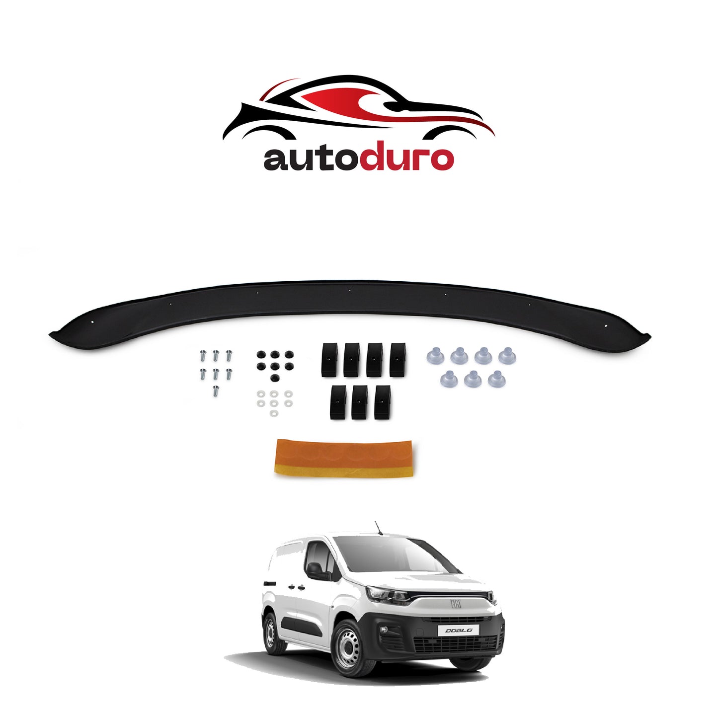 Autoduro Fiat Doblo 2023 Onwards Bonnet Deflector 3mm - 30290323-010409-30010101_2