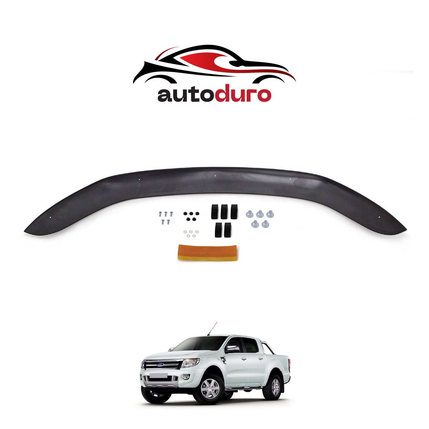 Autoduro Ford Ranger 2011 - 2015 Bonnet Deflector 4mm - 30300811-010409-40010101_2