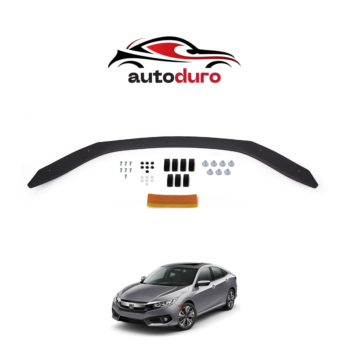 Autoduro Honda Civic 2016 Onwards Bonnet Deflector 4mm - 30340216-010409-40010101_2