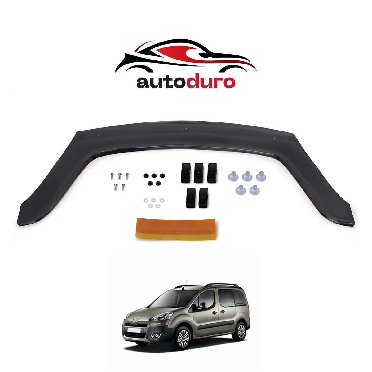 Autoduro Peugeot Partner Tepee 2009 - 2015 Rear Bumper Sill Protector 3mm - 30610409-010409-30010101_2