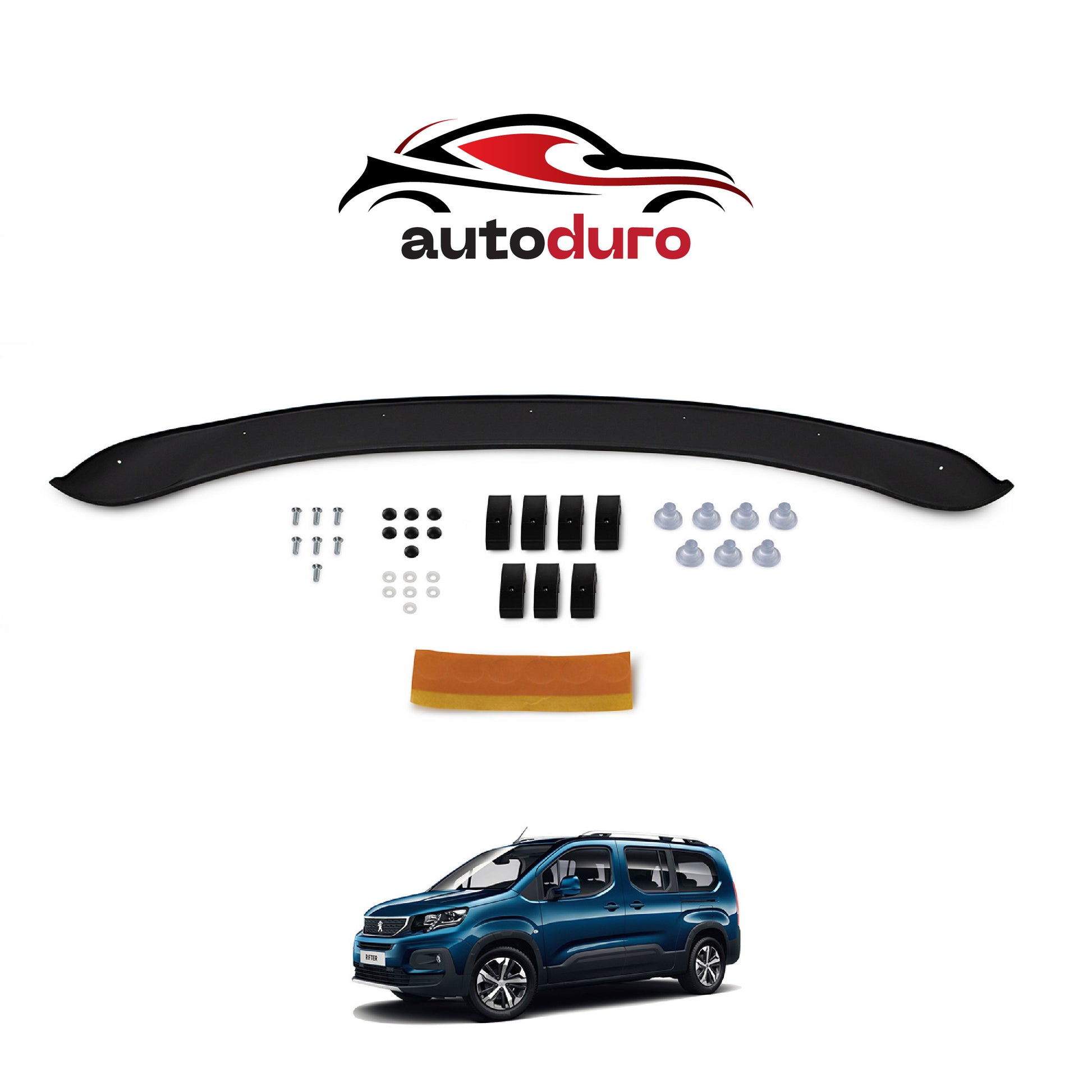 Autoduro Peugeot Rifter 2019 Onwards Rear Bumper Sill Protector 4mm - 30610519-010409-40010101_2