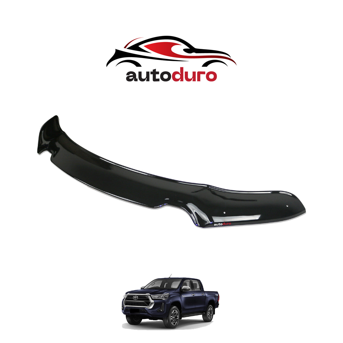 Autoduro Toyota Hilux 2021 Onwards Bonnet Deflector 4mm - 30780920-010409-30010101_2