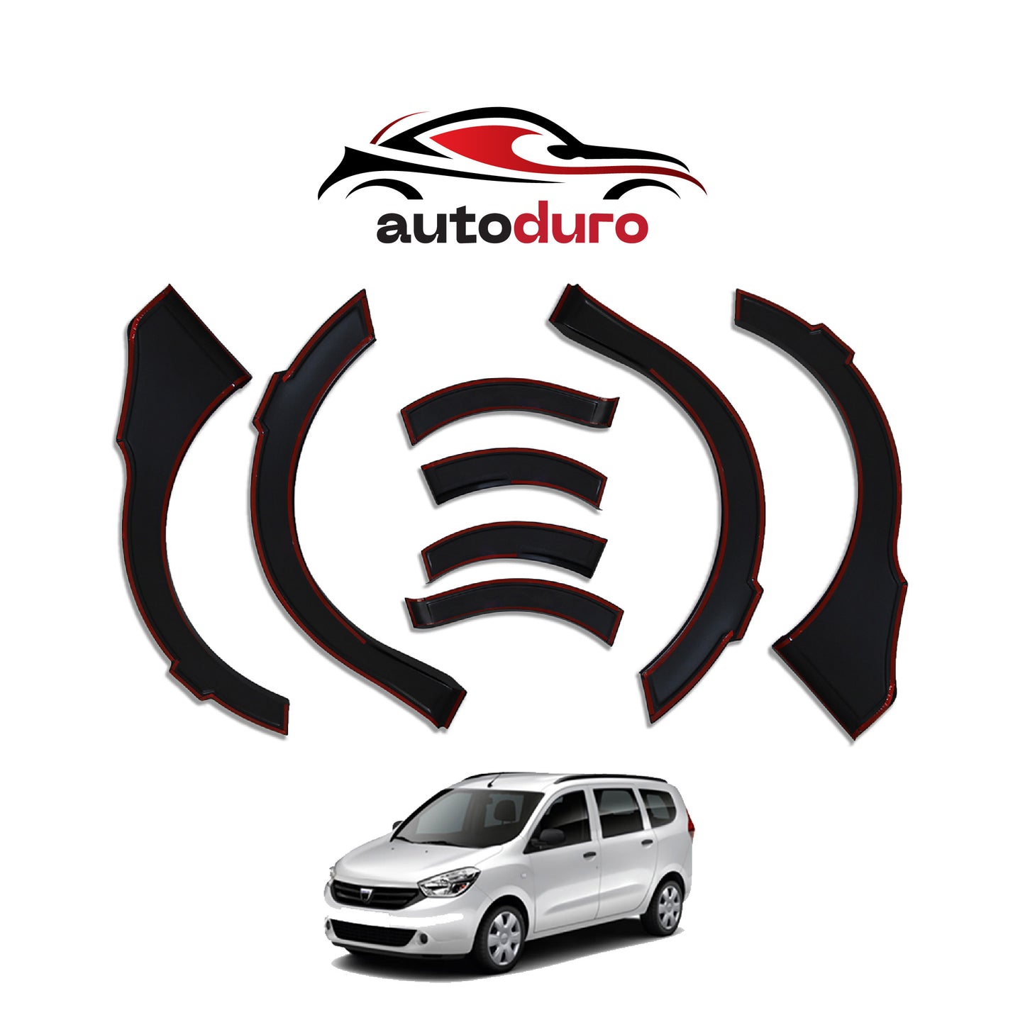 Autoduro Dacia Lodgy 2013 Onwards Fender Flares 8pcs - 32210312-010023-20010402_3