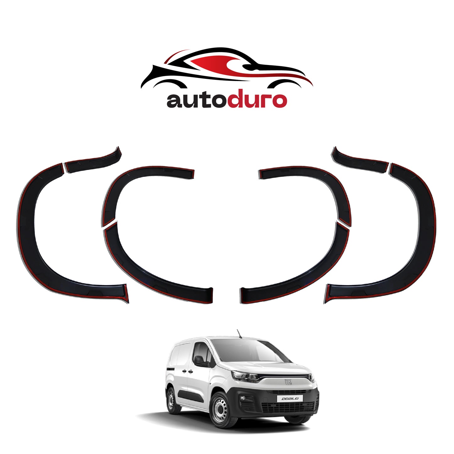 Autoduro Fiat Doblo 2023 Onwards Fender Flares 8pcs - 32290323-010023-20010402_3