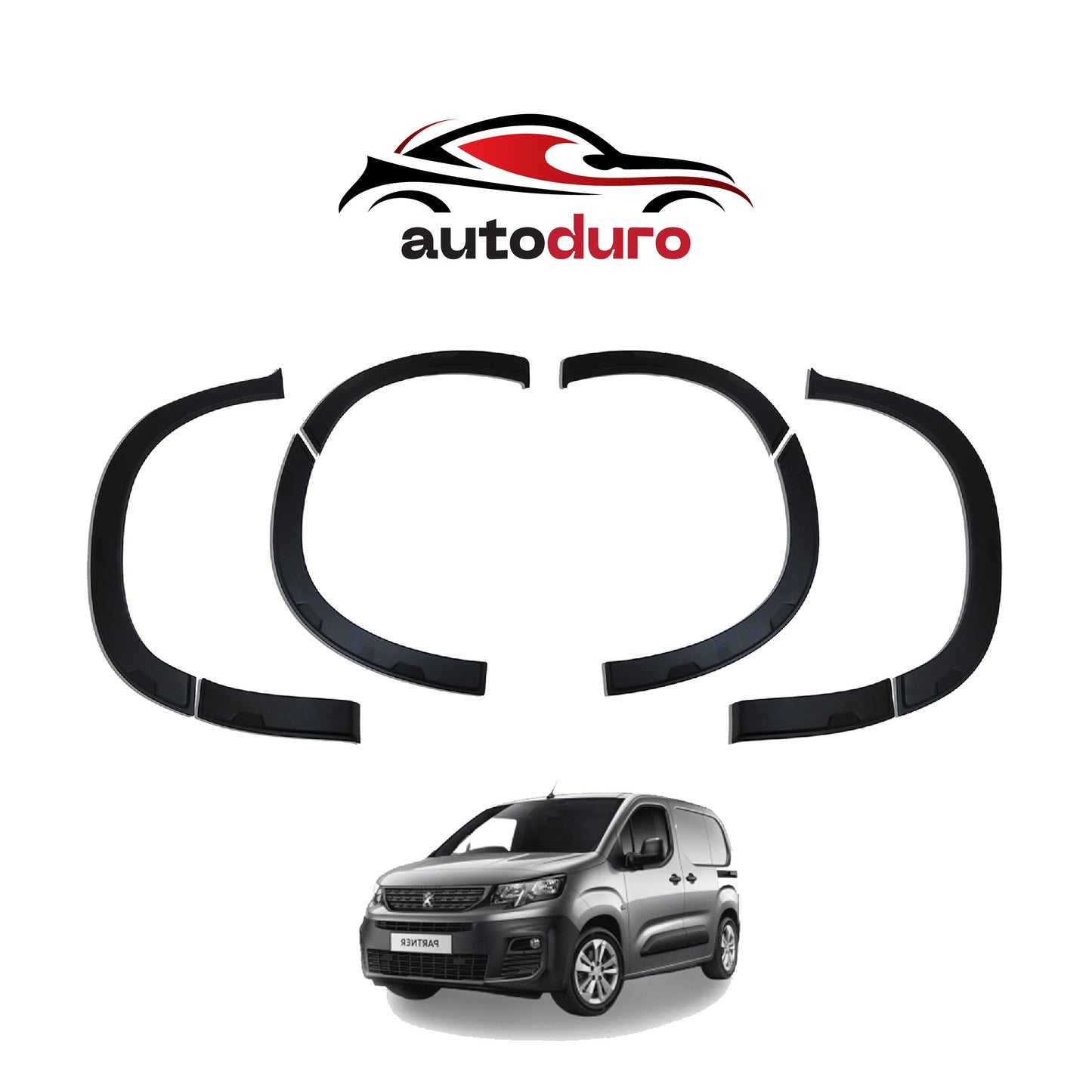 Autoduro Peugeot Partner Tepee 2019 Onwards Fender Flares 8pcs - 32610418-010023-20010402_1