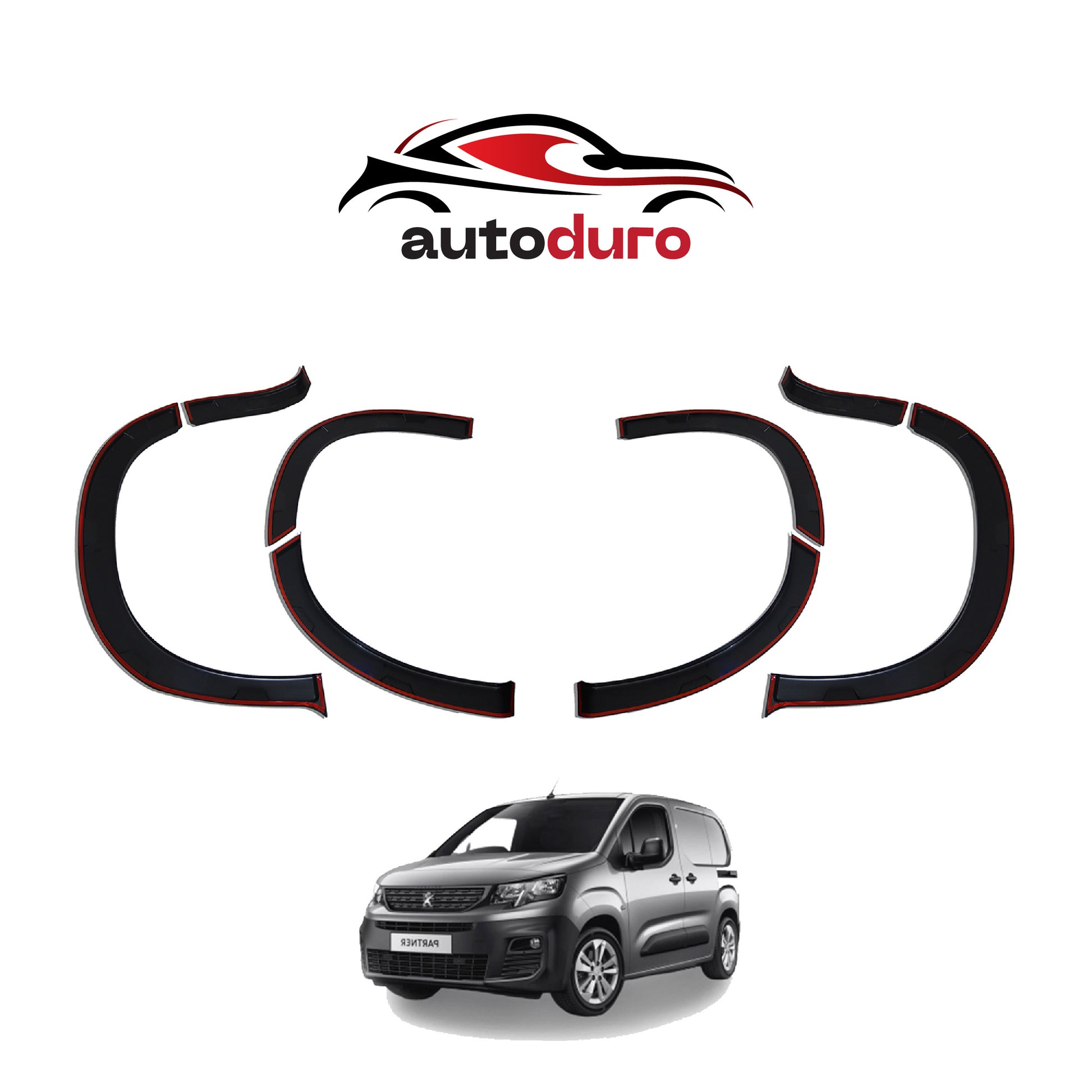Autoduro Peugeot Partner Tepee 2019 Onwards Fender Flares 8pcs - 32610418-010023-20010402_3