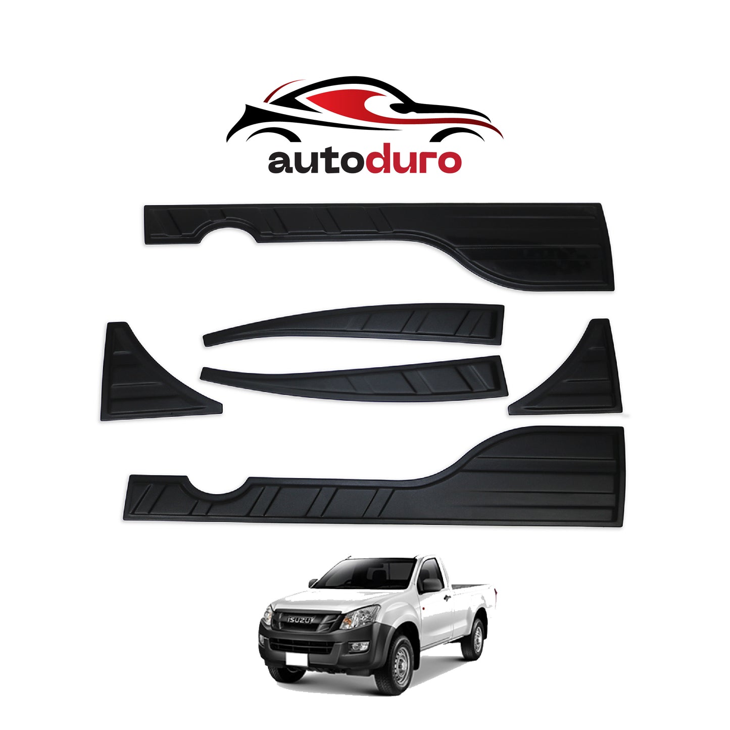 Autoduro Isuzu D-Max 2012 - 2017 Rear Bumper Sill Protector 6pcs - 33380112-020021-20010402_1