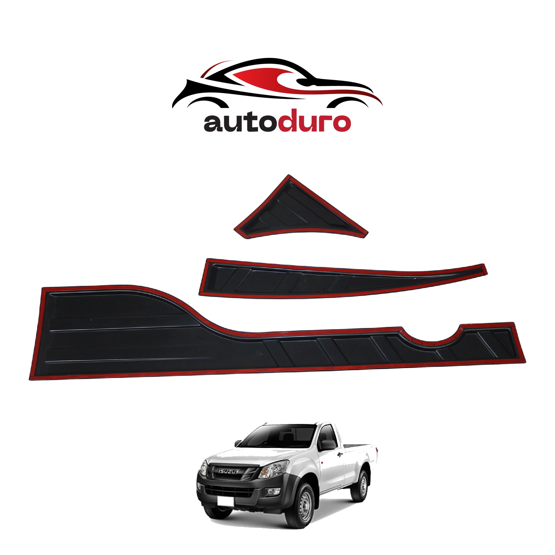 Autoduro Isuzu D-Max 2012 - 2017 Rear Bumper Sill Protector 6pcs - 33380112-020021-20010402_3