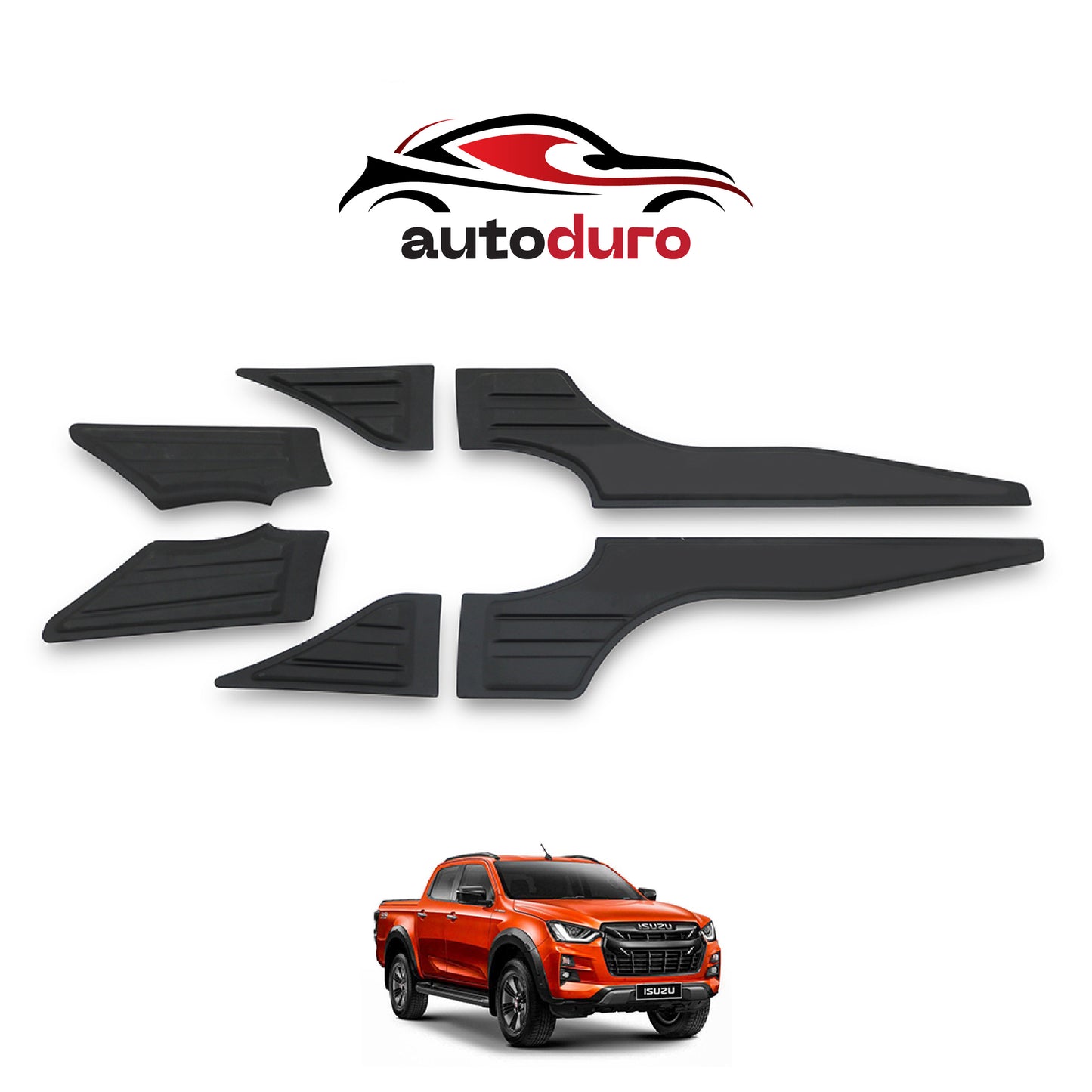 Autoduro Isuzu D-Max 2020 Onwards Rear Bumper Sill Protector 6pcs - 33380121-020021-20090402_1
