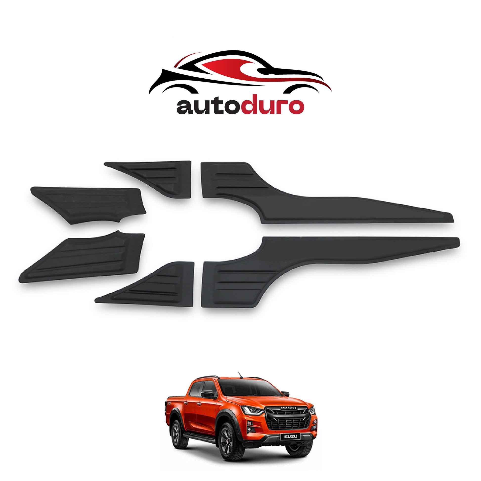 Autoduro Isuzu D-Max 2020 Onwards Rear Bumper Sill Protector 6pcs - 33380121-020021-20090402_1