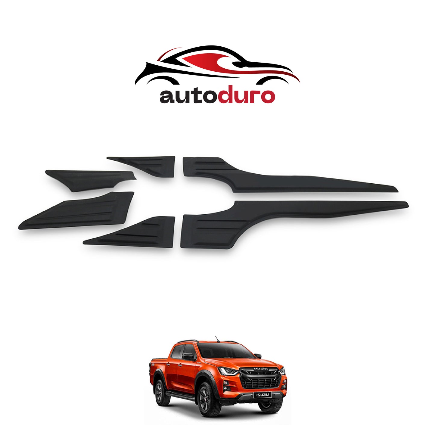 Autoduro Isuzu D-Max 2020 Onwards Rear Bumper Sill Protector 6pcs - 33380121-020021-20090402_3