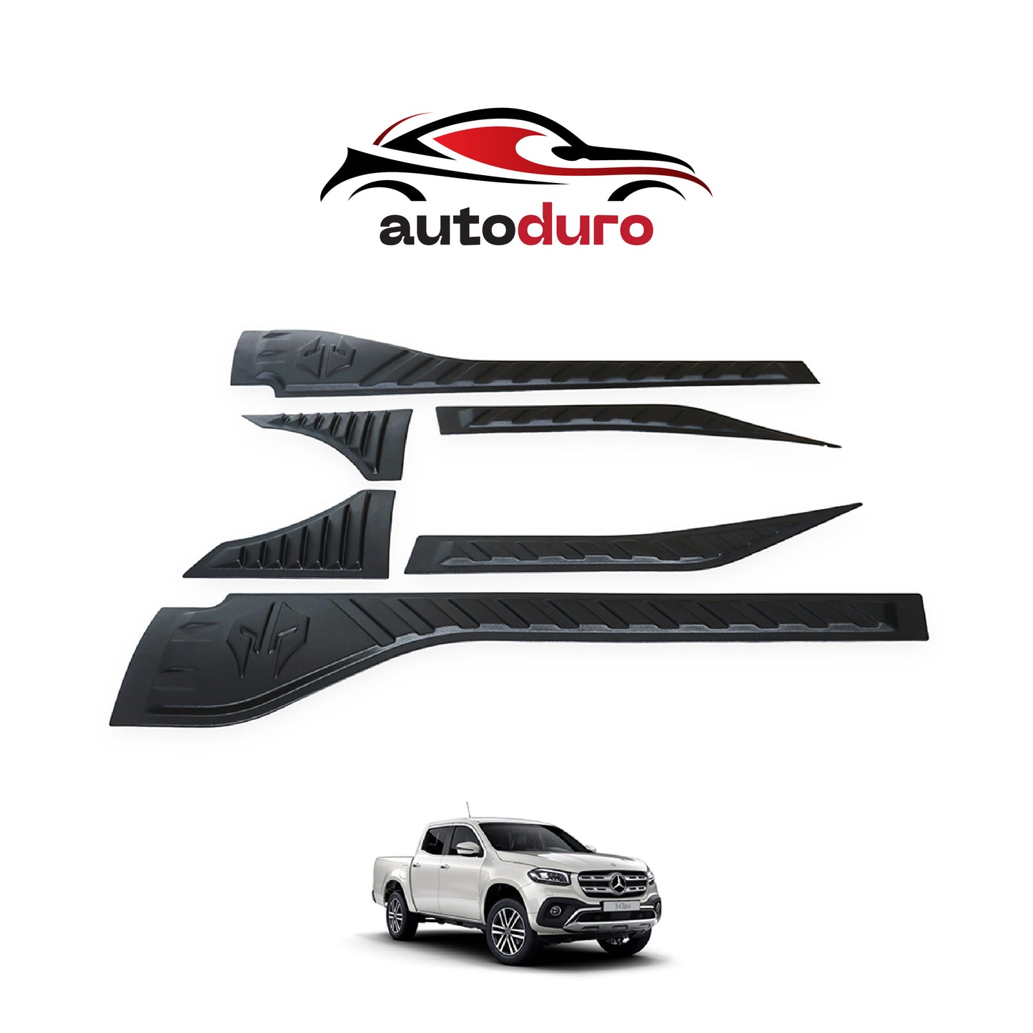 Autoduro Mercedes X-Class 2017 Onwards Rear Bumper Sill Protector 6pcs - 33550517-020021-20090402_1