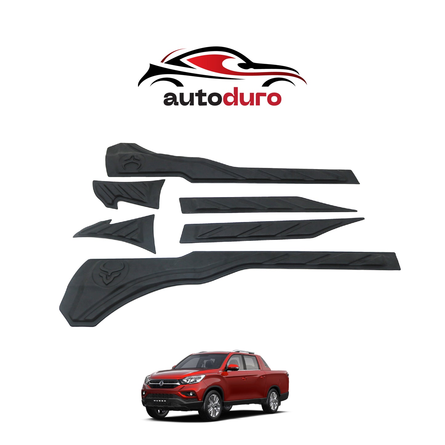 Autoduro Ssangyong Musso 2018 - 2021 Rear Bumper Sill Protector 6pcs - 33730318-020021-20090402_5