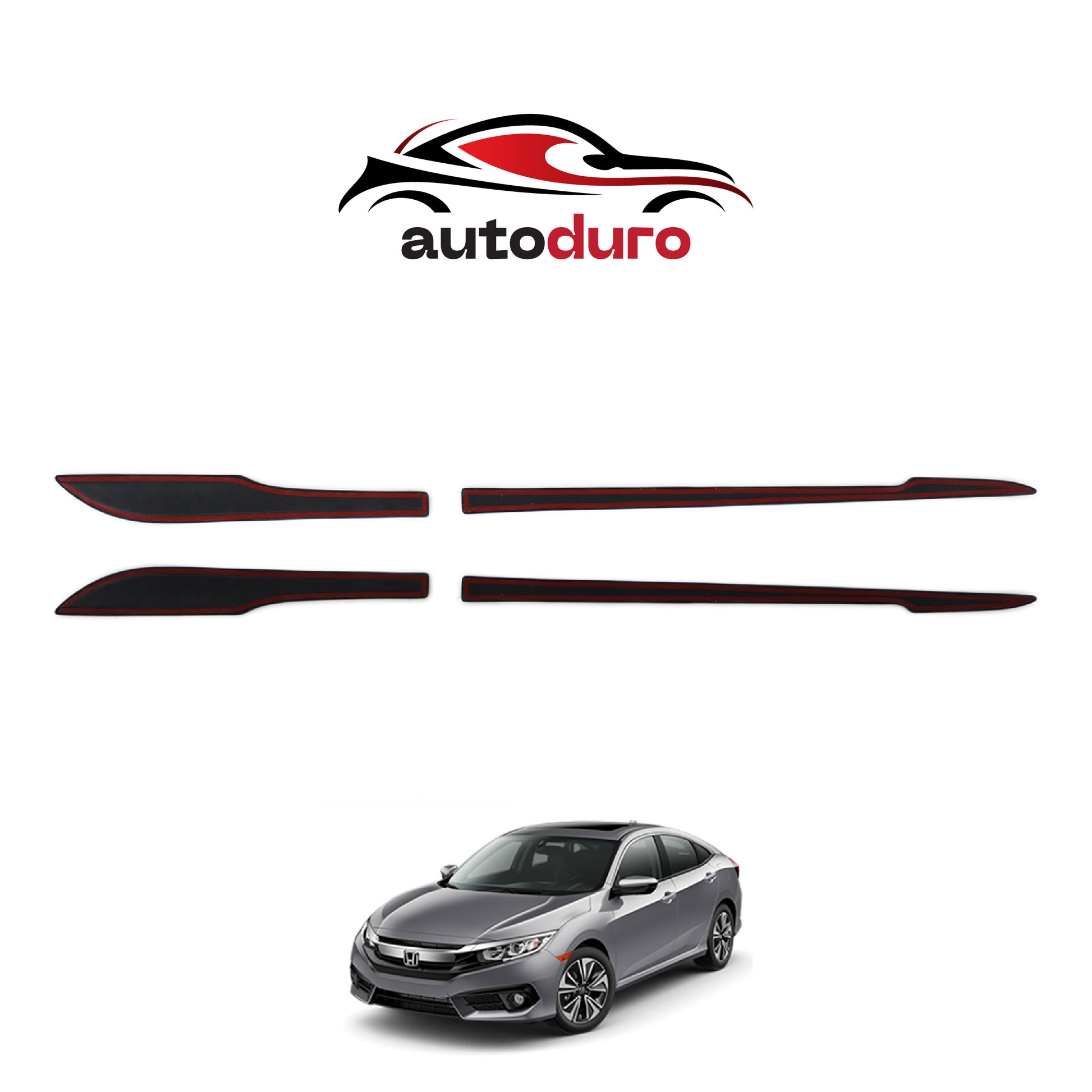 Autoduro Honda Civic 2016 Onwards Rear Bumper Sill Protector 4pcs - 34340216-010019-30010101_2
