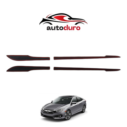 Autoduro Honda Civic 2016 Onwards Rear Bumper Sill Protector 4pcs - 34340216-010019-30010101_2