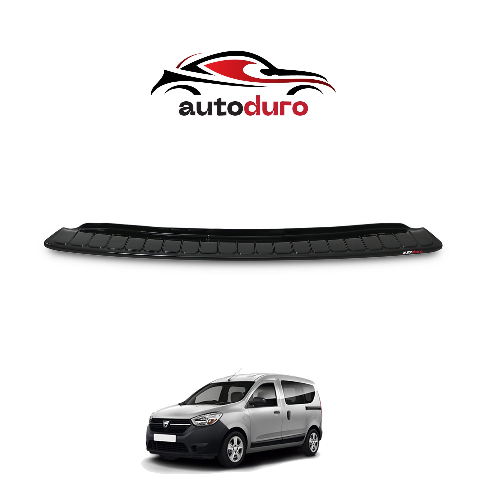 Autoduro Dacia Dokker 2013 Onwards Rear Bumper Sill Protector Gloss - 39210113-010500-20010101_1