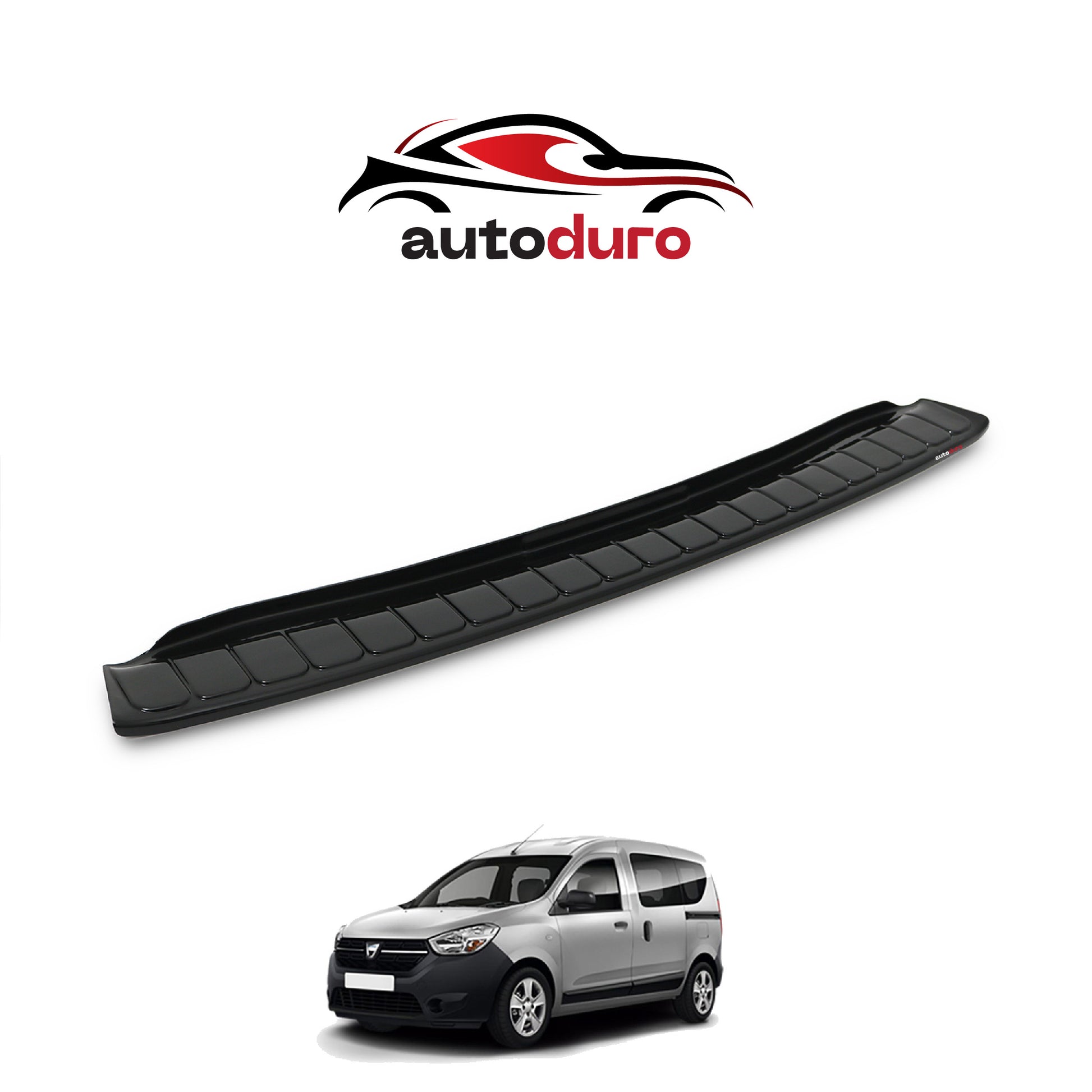 Autoduro Dacia Dokker 2013 Onwards Rear Bumper Sill Protector Gloss - 39210113-010500-20010101_3