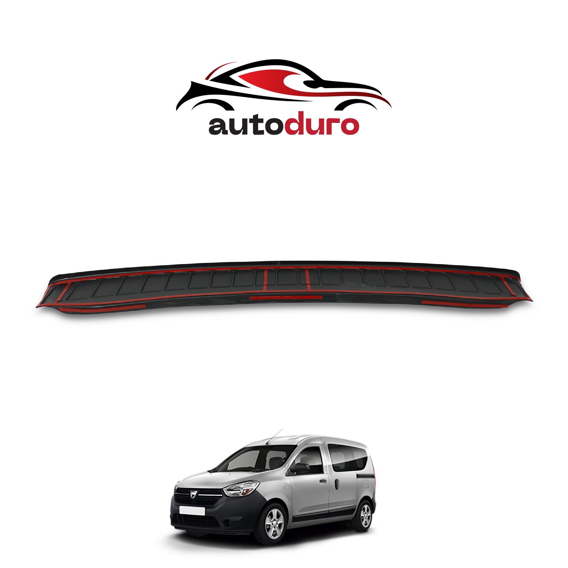 Autoduro Dacia Dokker 2013 Onwards Rear Bumper Sill Protector Matt - 39210113-010500-20010402_5