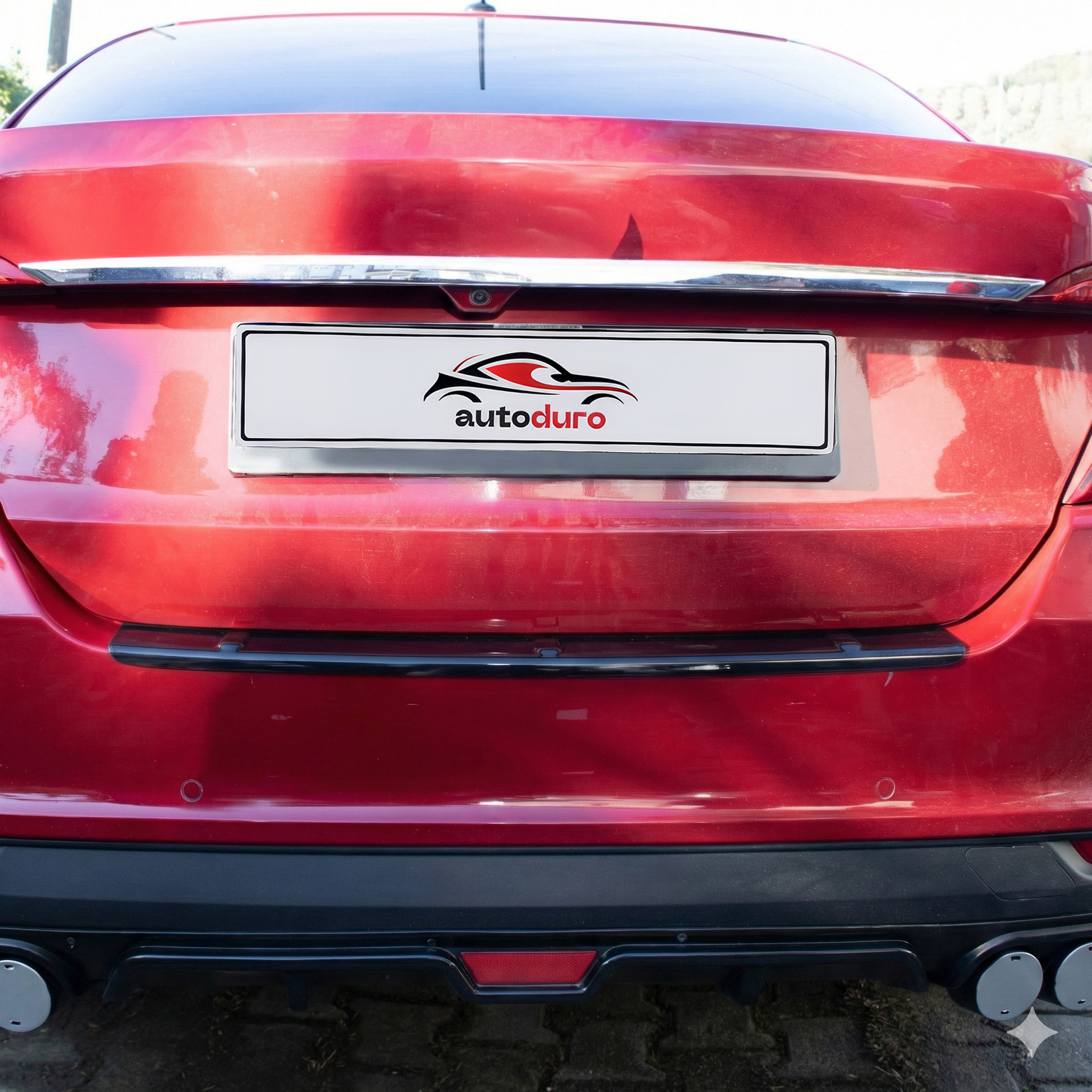 Autoduro Fiat Egea 2015 Onwards Rear Bumper Sill Protector Gloss - 39290615-010500-20010101_12