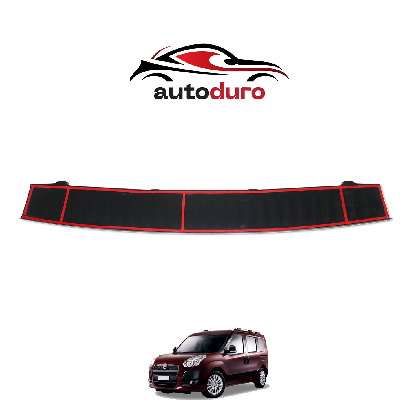 Autoduro Fiat Egea 2015 Onwards Rear Bumper Sill Protector Gloss - 39290615-010500-20010101_4