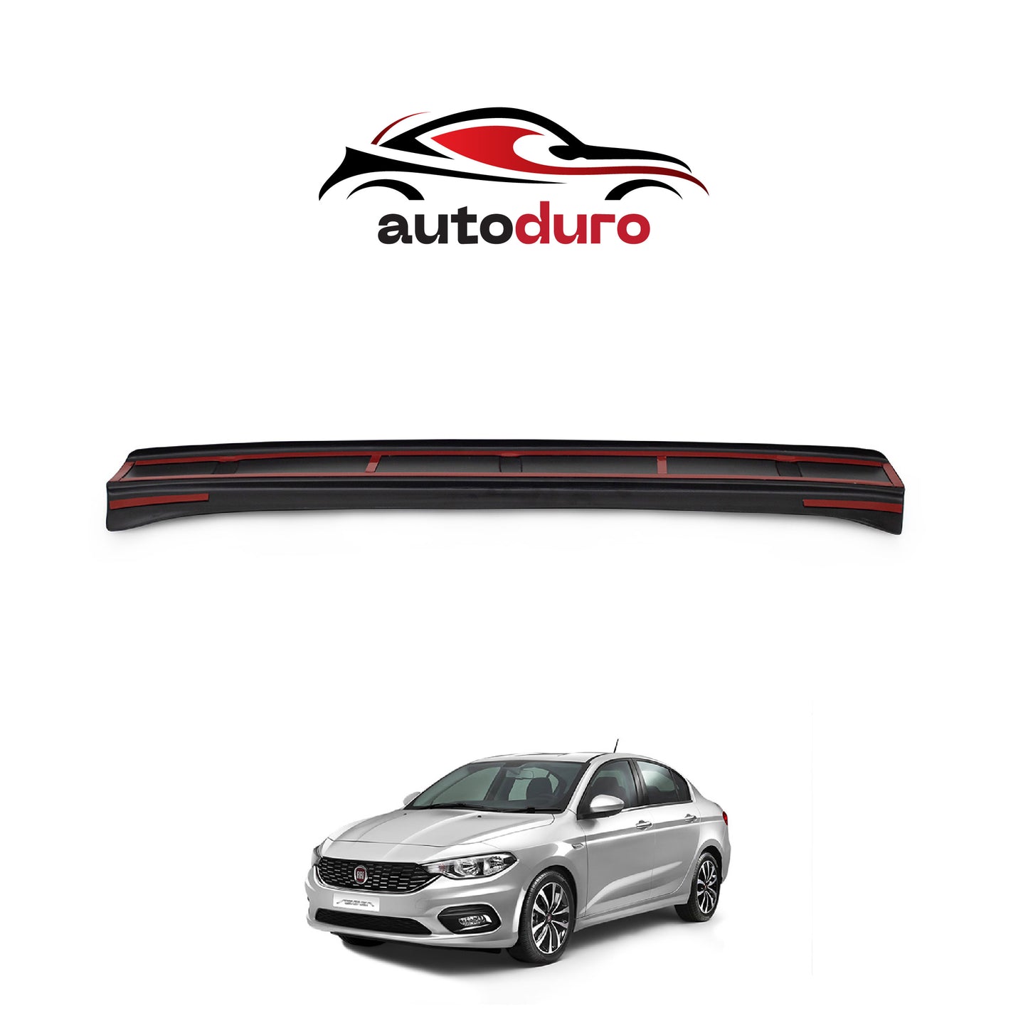 Autoduro Fiat Egea 2015 Onwards Rear Bumper Sill Protector Gloss - 39290615-010500-20010101_8