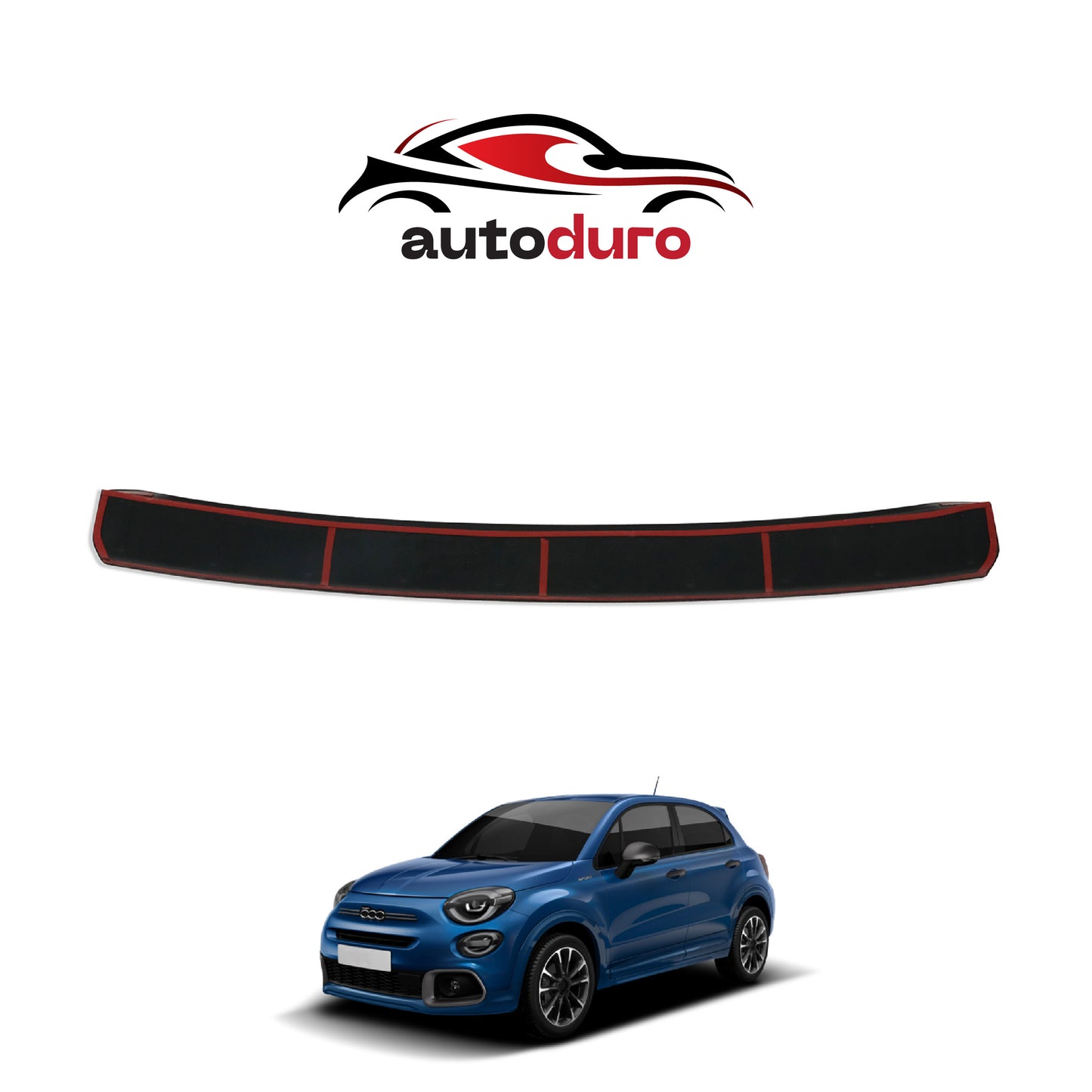 Autoduro Fiat 500X Sport 2020 Onwards Rear Bumper Sill Protector Matt - 39291820-010500-20010402_5