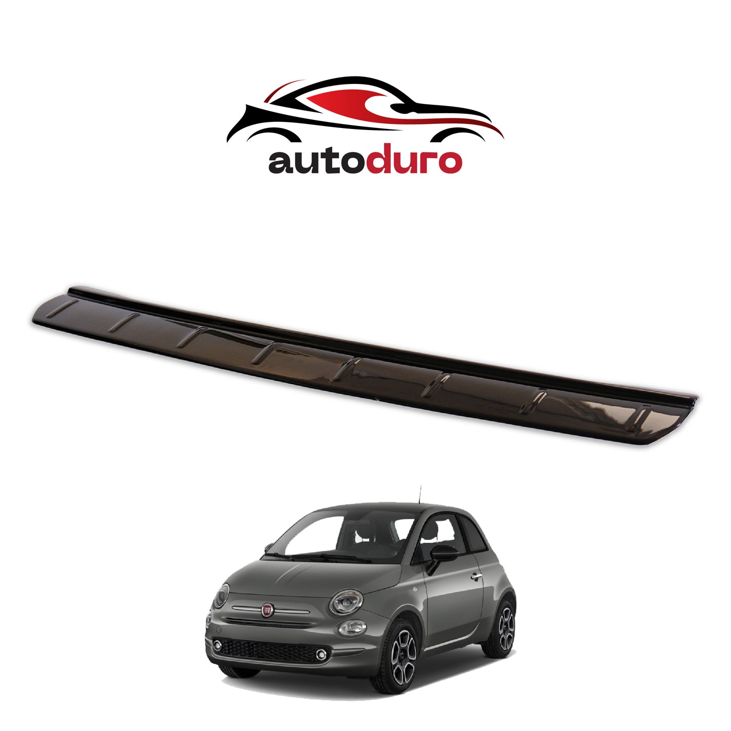 Autoduro Fiat 500 2016 Onwards Rear Bumper Sill Protector Matt - 39291916-010500-20010402_10