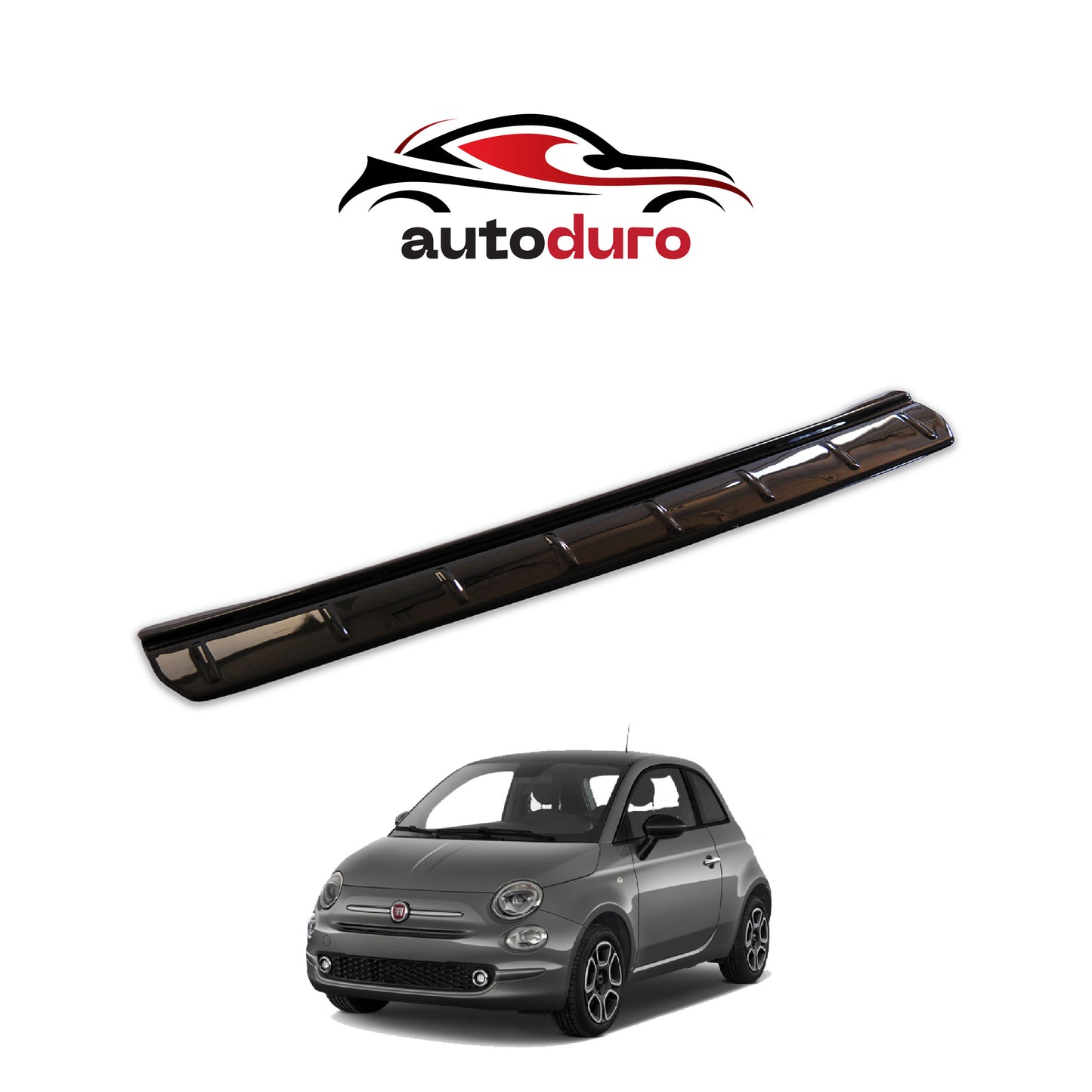 Autoduro Fiat 500 2016 Onwards Rear Bumper Sill Protector Matt - 39291916-010500-20010402_11