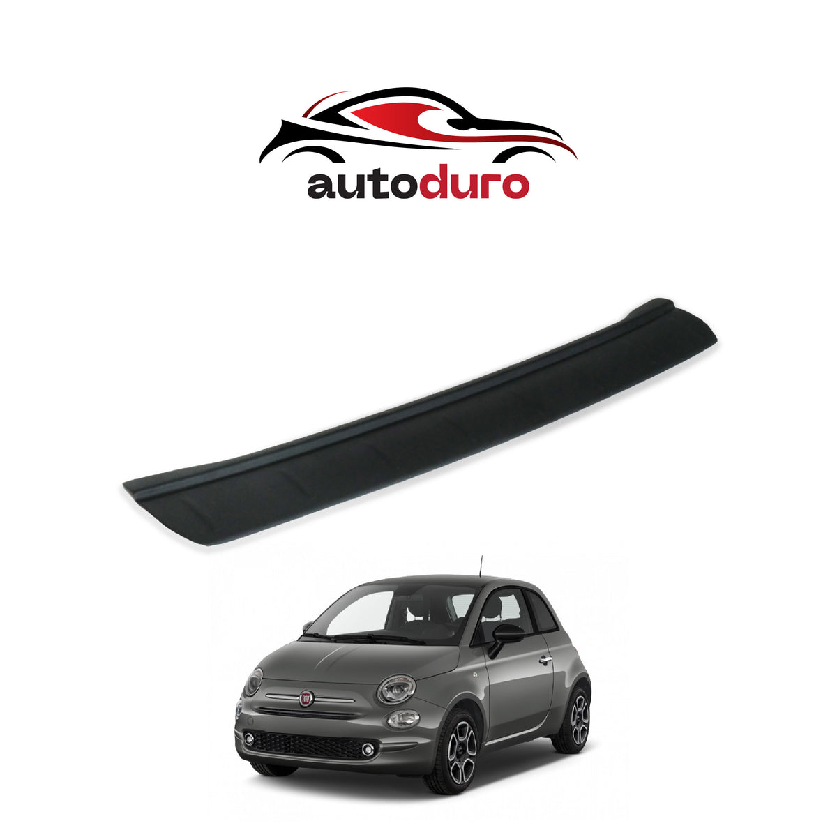 Autoduro Fiat 500 2016 Onwards Rear Bumper Sill Protector Matt - 39291916-010500-20010402_3