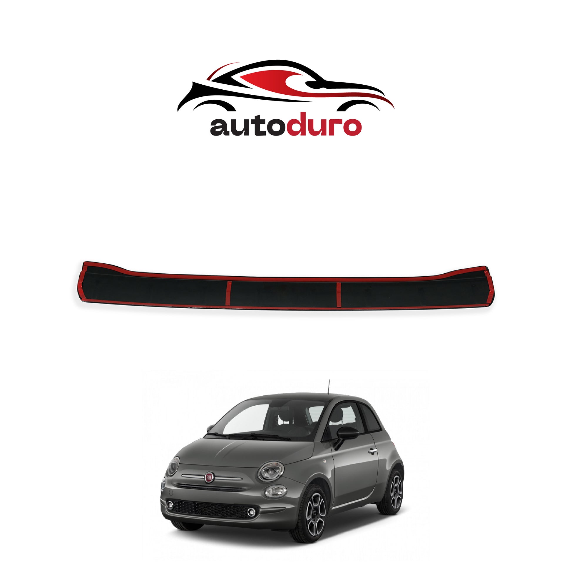Autoduro Fiat 500 2016 Onwards Rear Bumper Sill Protector Matt - 39291916-010500-20010402_5