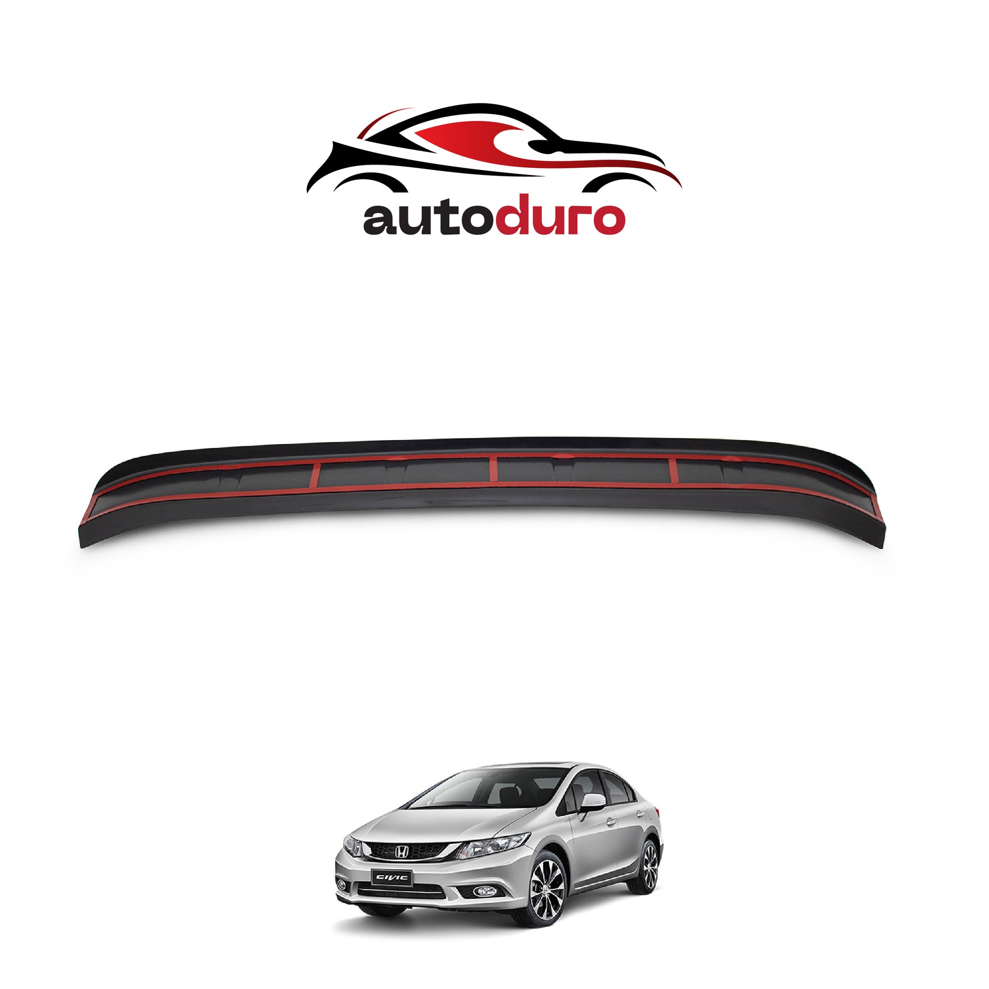 Autoduro Honda Civic 2012 - 2015 Rear Bumper Sill Protector Gloss - 39340212-010500-20010101_2