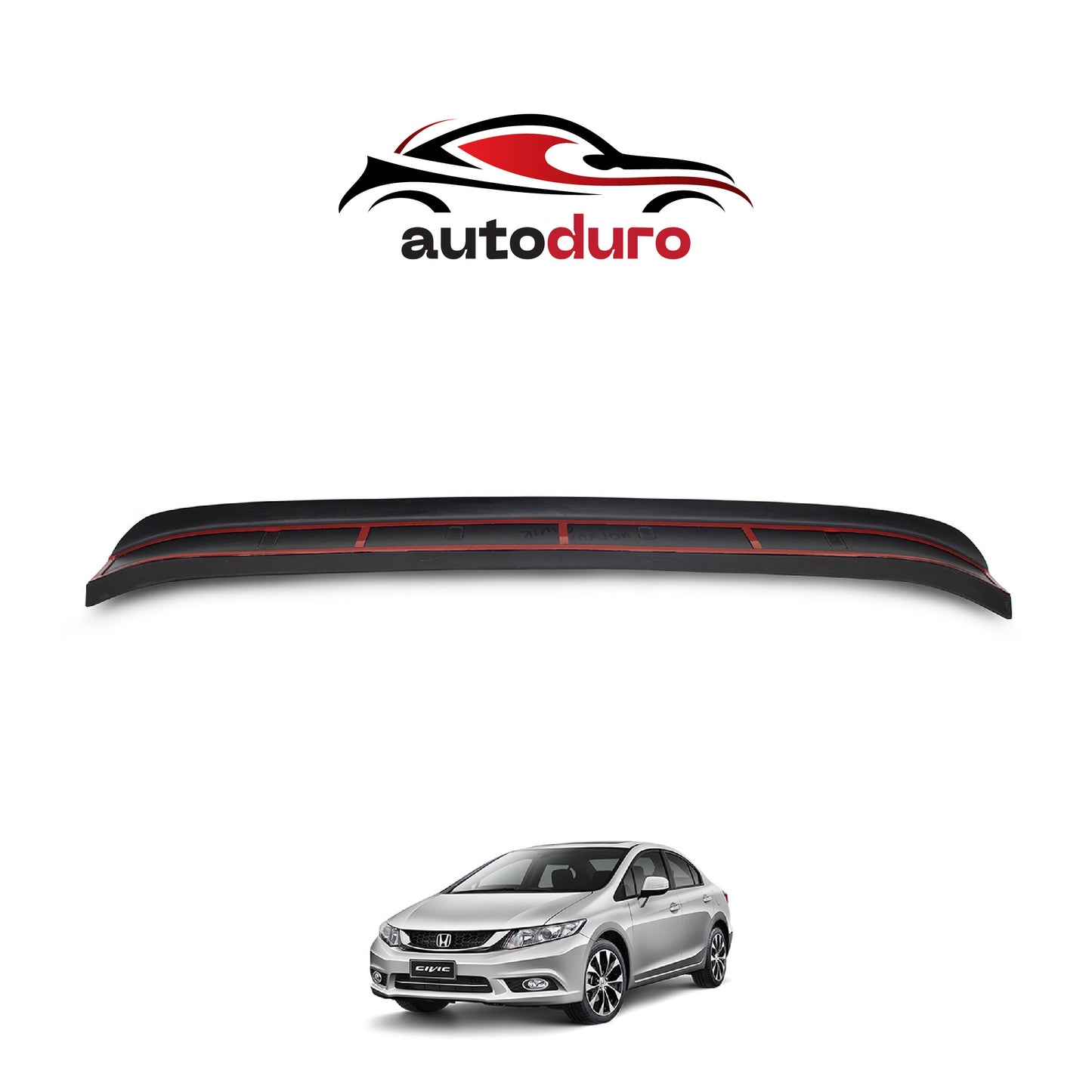 Autoduro Honda Civic 2012 - 2015 Rear Bumper Sill Protector Matt - 39340212-010500-20010402_2