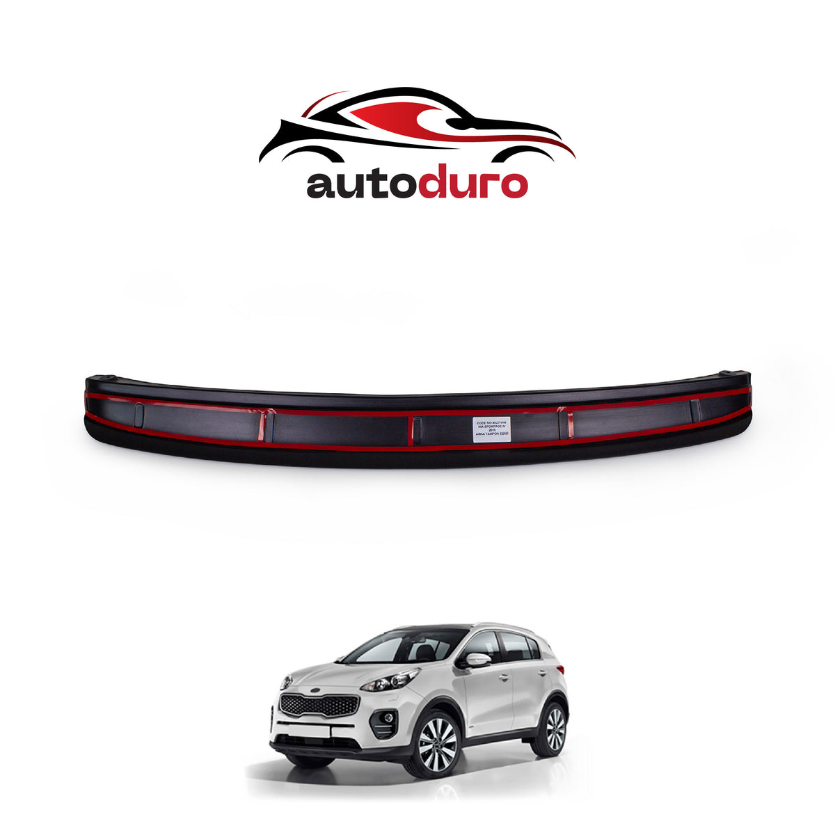 Autoduro Kia Sportage 2016 - 2019 Rear Bumper Sill Protector Matt - 39430516-010500-20010402_2