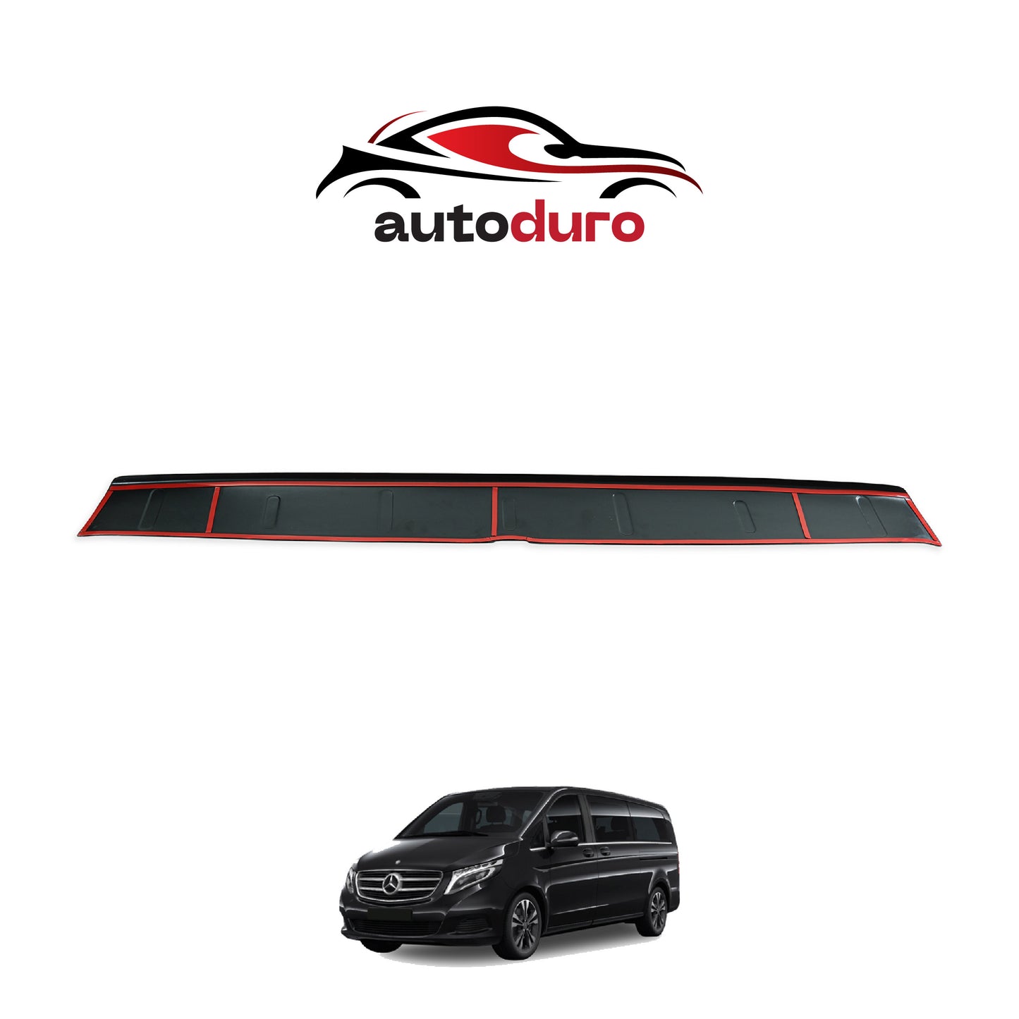 Autoduro Mercedes V-Class 2019 Onwards Rear Bumper Sill Protector Gloss - 39550919-010500-20010101_11