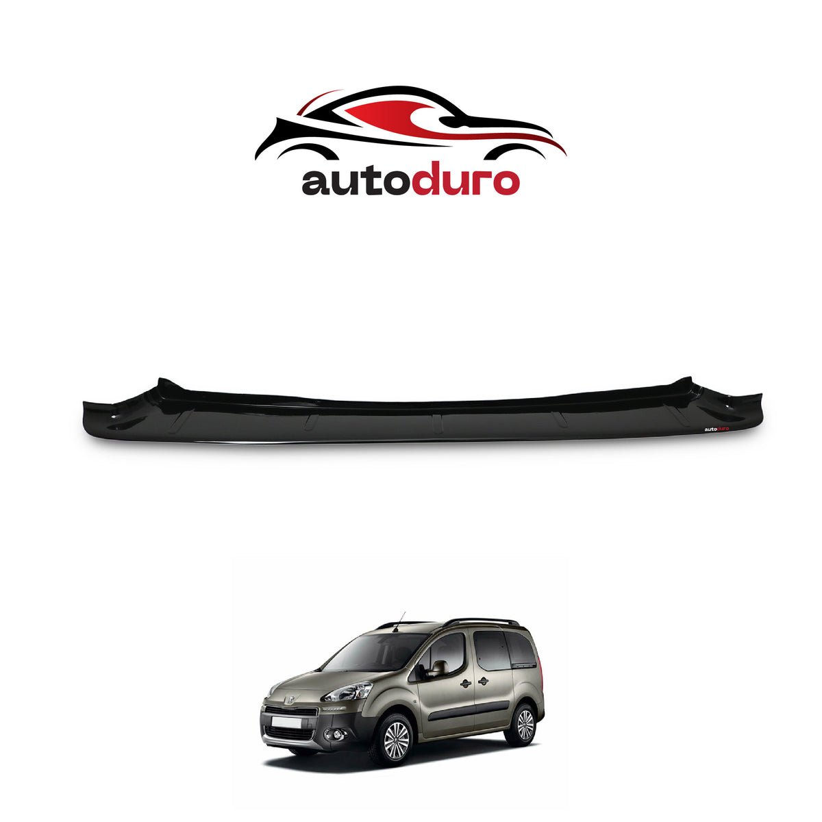 Autoduro Peugeot Partner Tepee 2009 - 2015 Rear Bumper Sill Protector Gloss - 39610409-010500-20010101_1