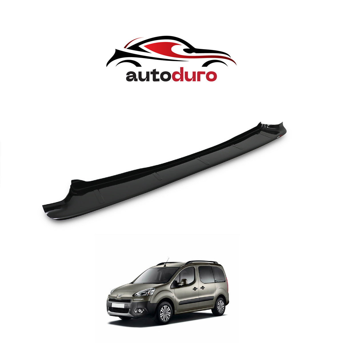 Autoduro Peugeot Partner Tepee 2009 - 2015 Rear Bumper Sill Protector Gloss - 39610409-010500-20010101_3