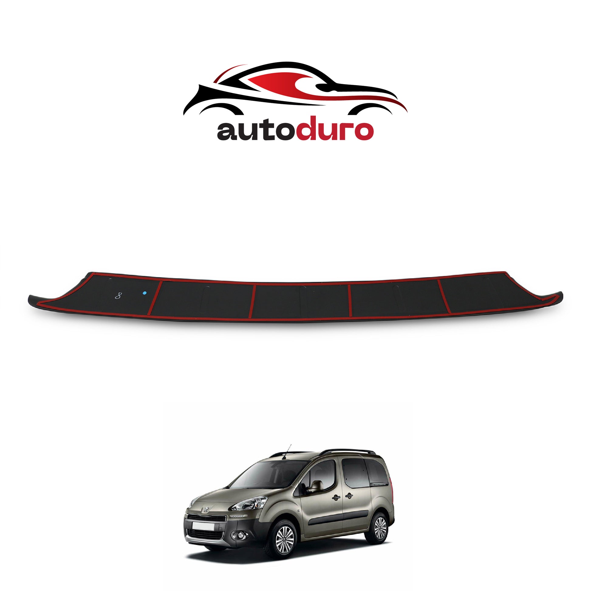Autoduro Peugeot Partner Tepee 2009 - 2015 Rear Bumper Sill Protector Gloss - 39610409-010500-20010101_5