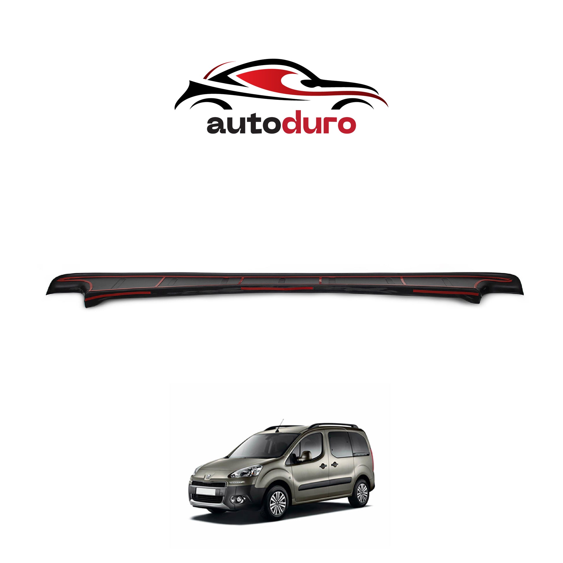Autoduro Peugeot Partner Tepee 2009 - 2015 Rear Bumper Sill Protector Matt - 39610409-010500-20010402_2