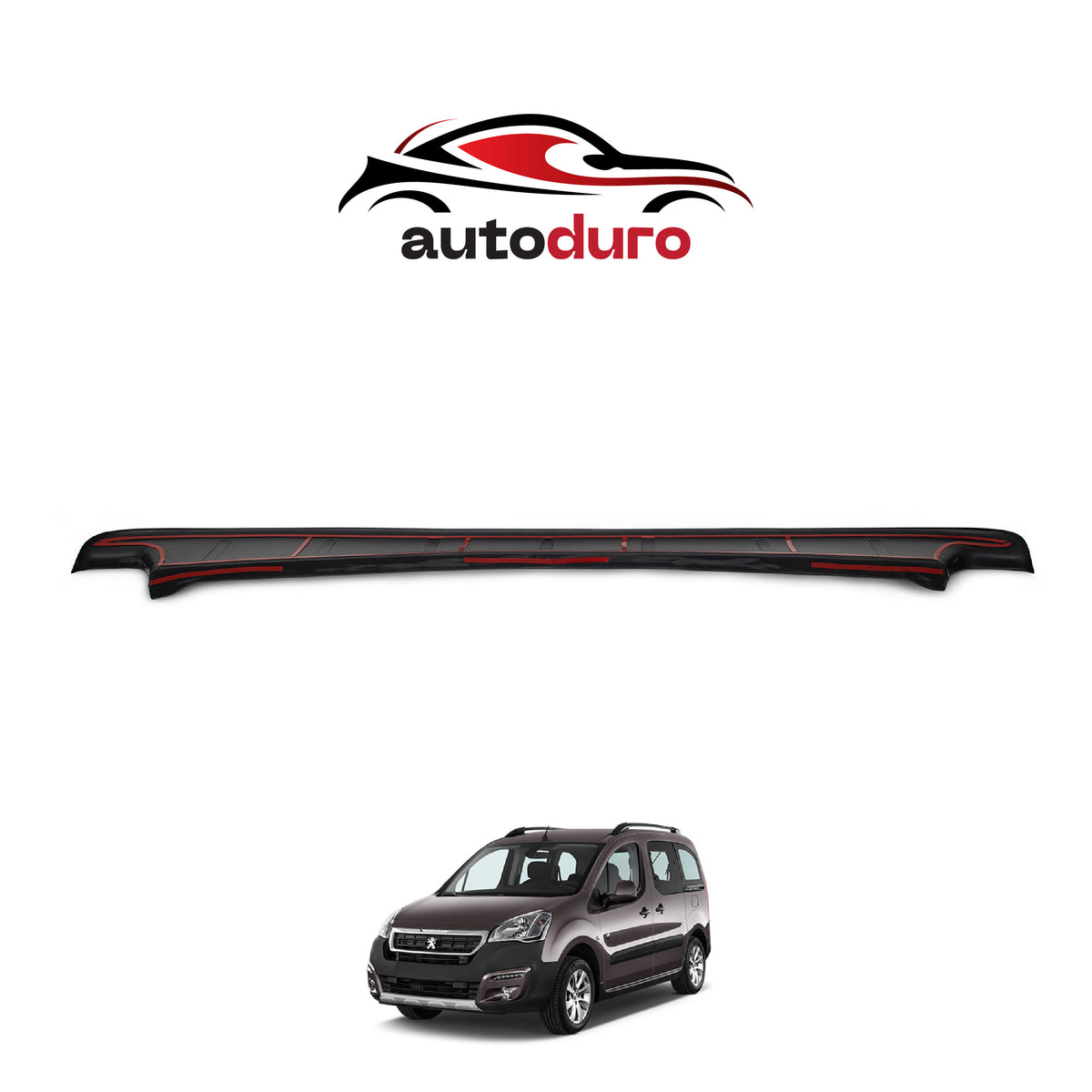 Autoduro Peugeot Partner Tepee 2015 - 2018 Rear Bumper Sill Protector Matt - 39610415-010500-20010402_2