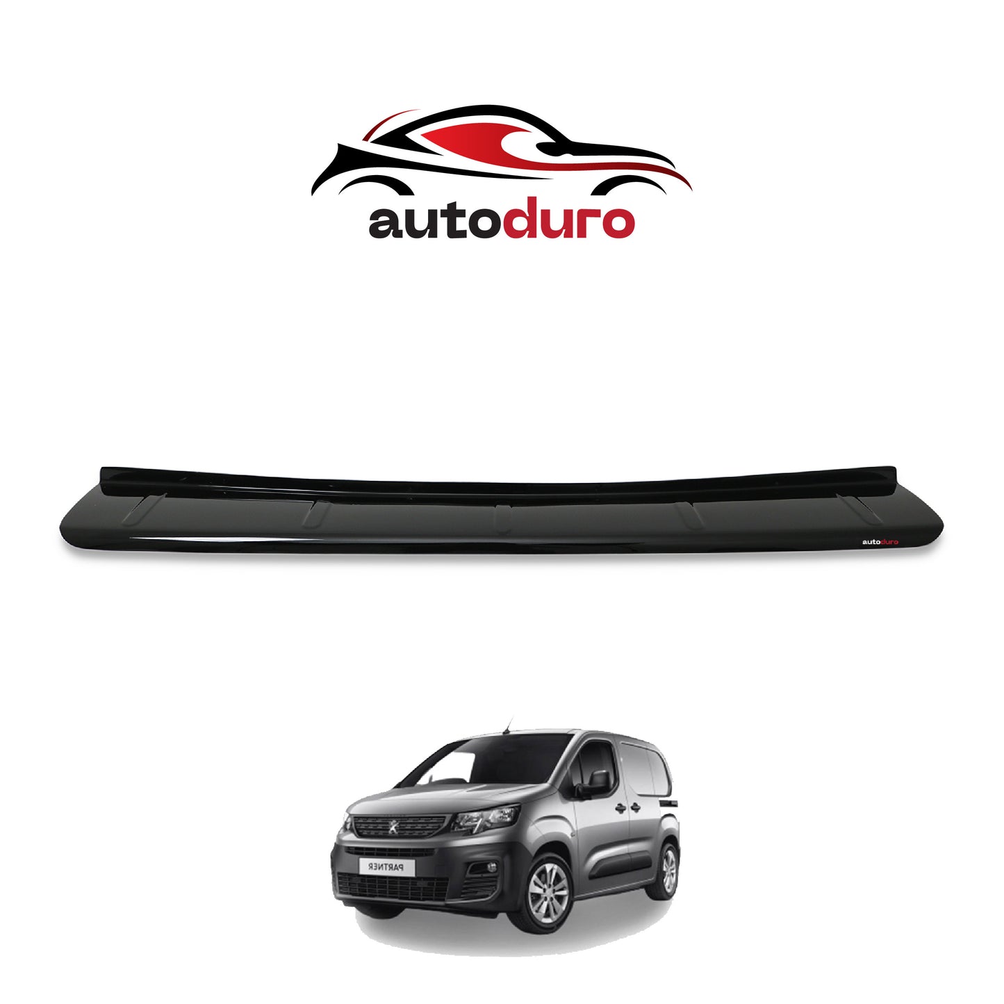 Autoduro Peugeot Partner Tepee 2019 Onwards Rear Bumper Sill Protector Gloss - 39610419-010500-20010101_1