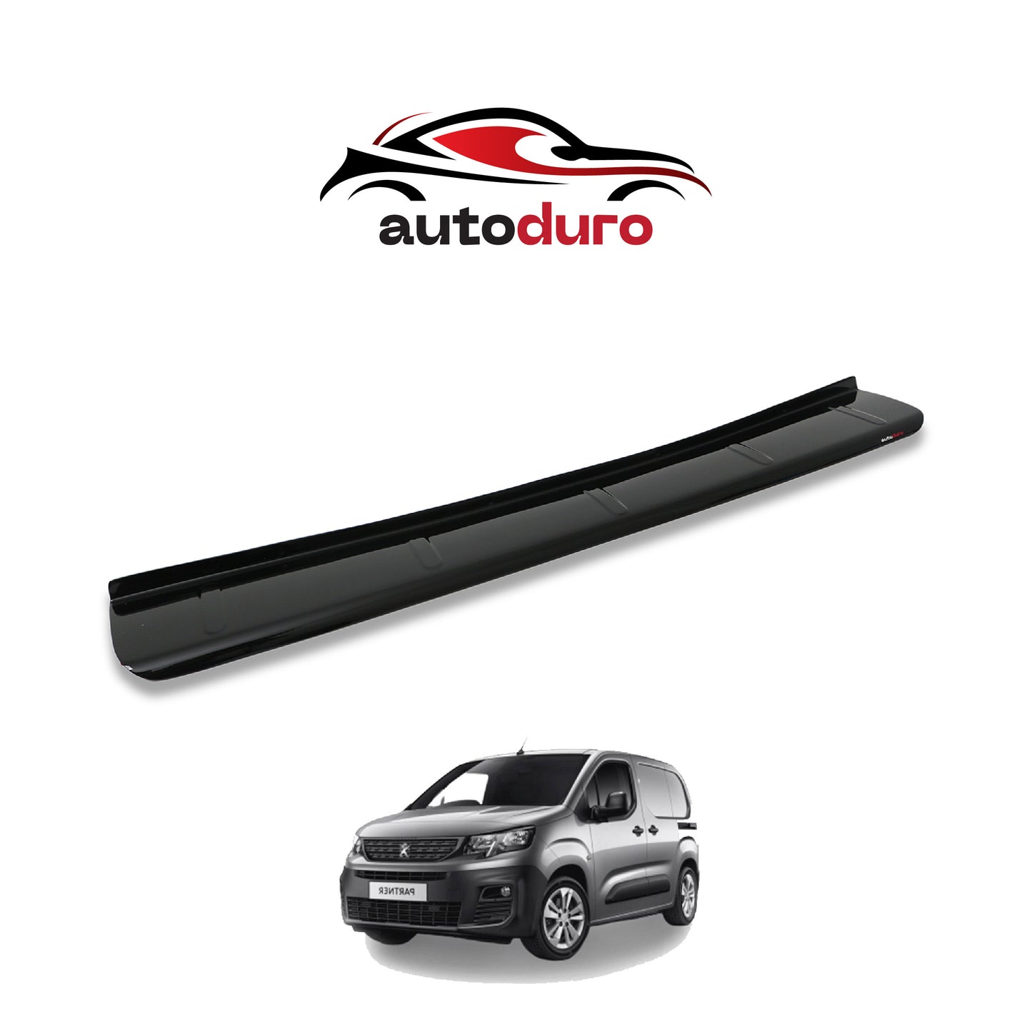Autoduro Peugeot Partner Tepee 2019 Onwards Rear Bumper Sill Protector Gloss - 39610419-010500-20010101_2