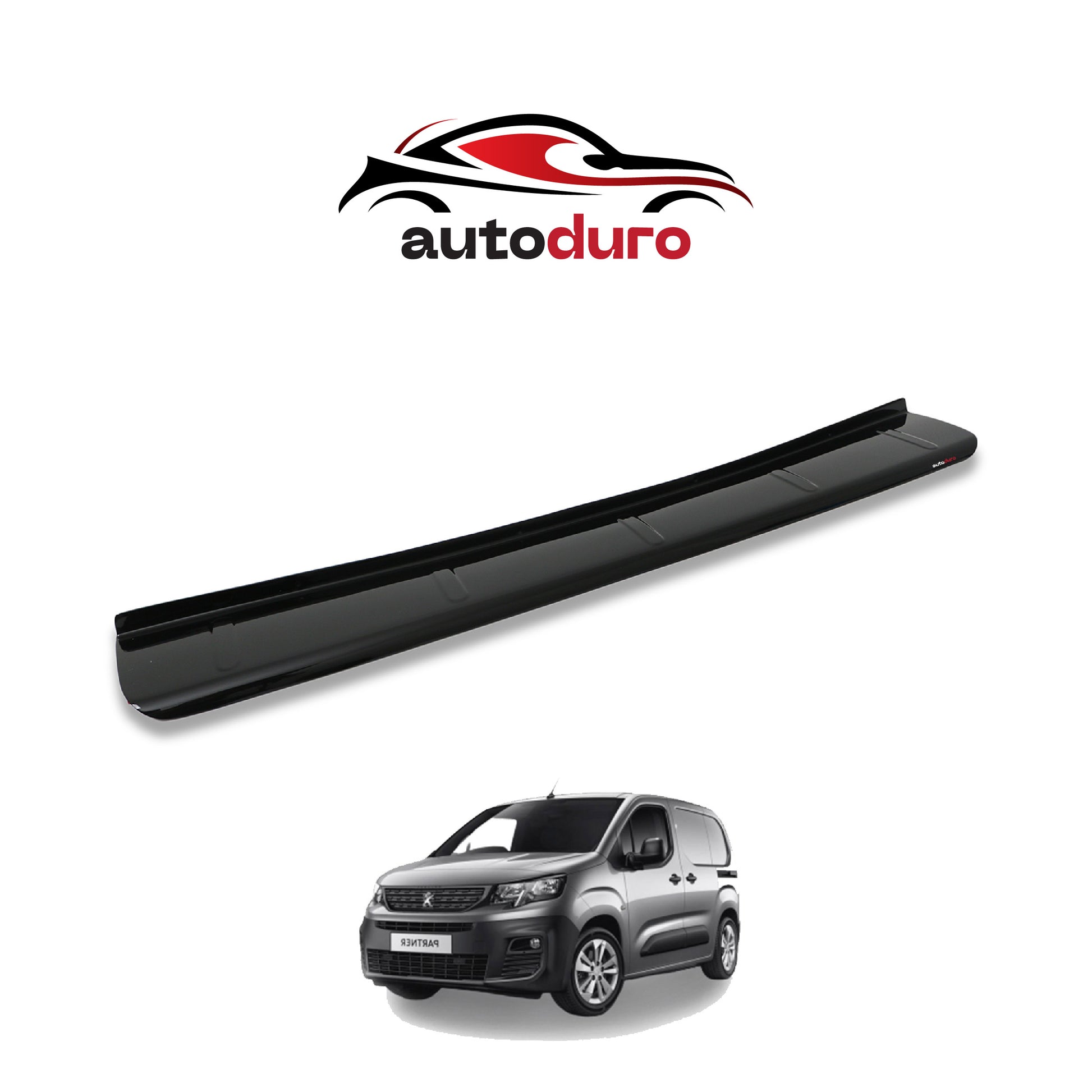 Autoduro Peugeot Partner Tepee 2019 Onwards Rear Bumper Sill Protector Gloss - 39610419-010500-20010101_2