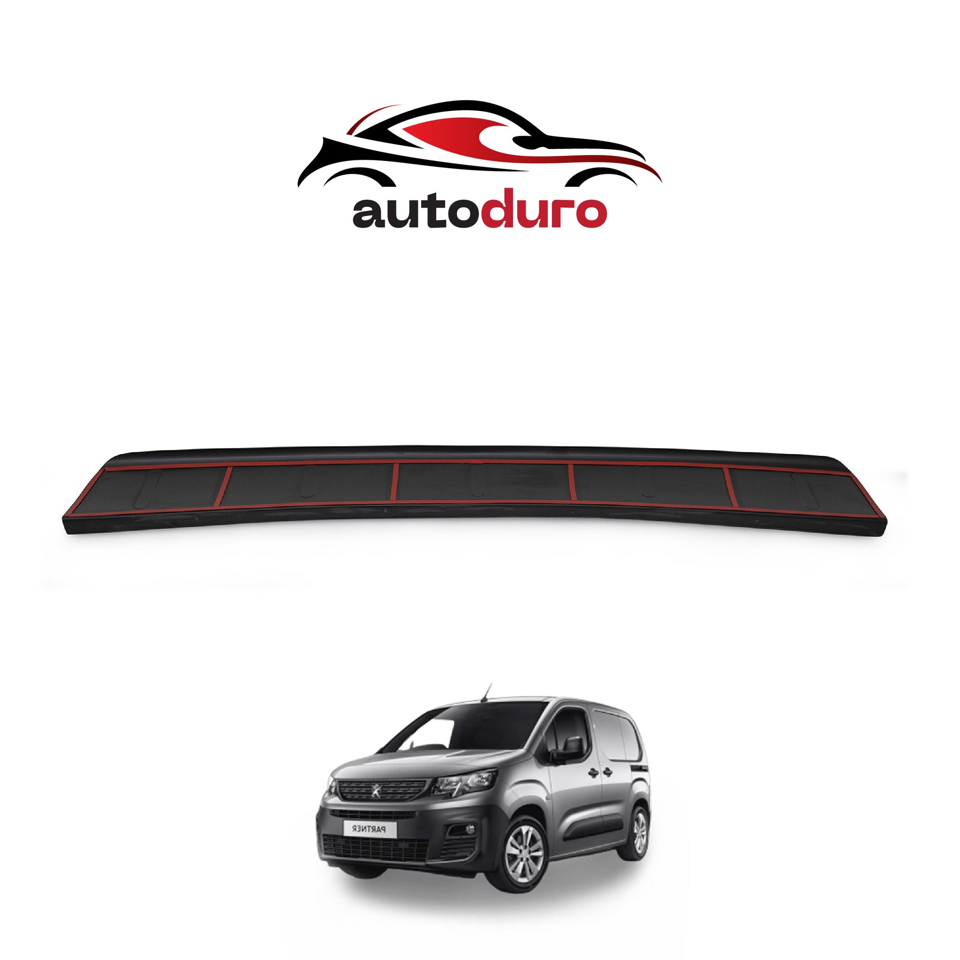Autoduro Peugeot Partner Tepee 2019 Onwards Rear Bumper Sill Protector Matt - 39610419-010500-20010402_2