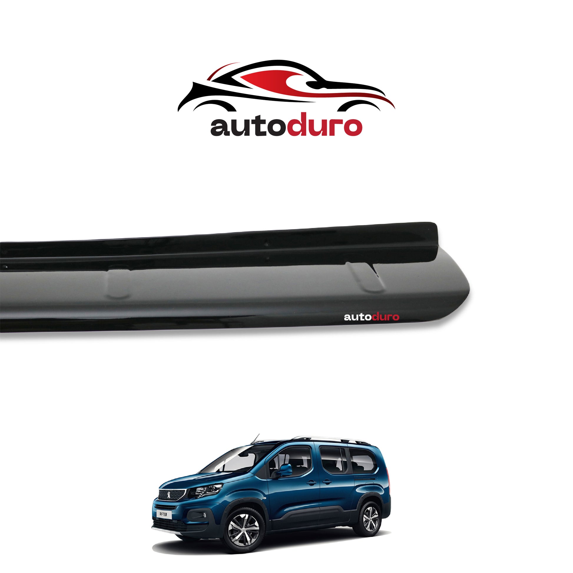 Autoduro Peugeot Rifter 2019 Onwards Rear Bumper Sill Protector Gloss - 39610519-010500-20010101_2