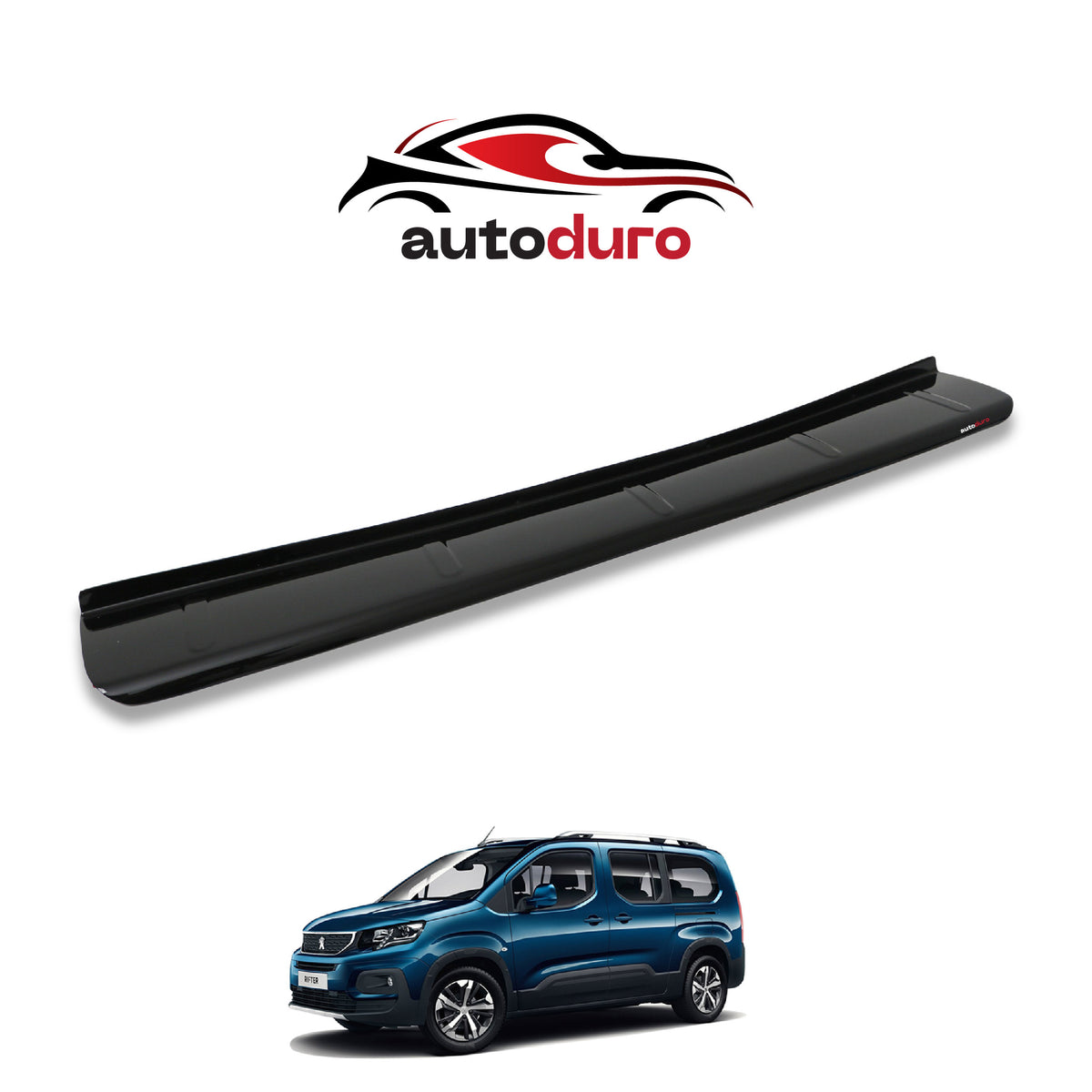 Autoduro Peugeot Rifter 2019 Onwards Rear Bumper Sill Protector Gloss - 39610519-010500-20010101_3